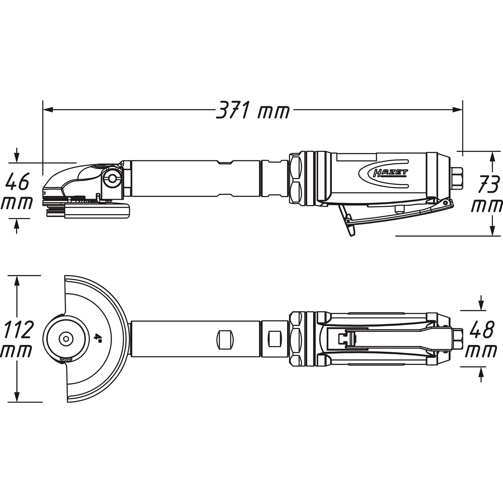 Meuleuse angulaire 371 mm poignée isolée contre le froid 700 W HAZET - 9033P-8