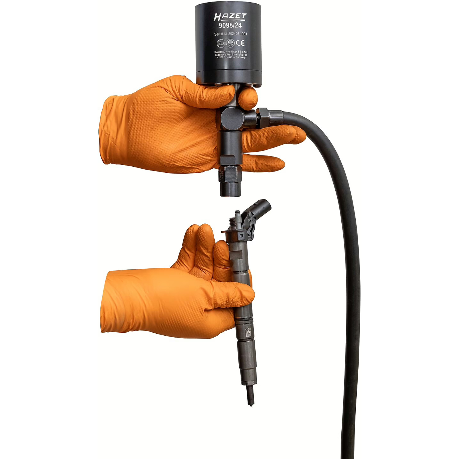 Extracteur à chocs pneumatique injecteurs diesel 24 pièces avec adaptateurs HAZET - 9098/24