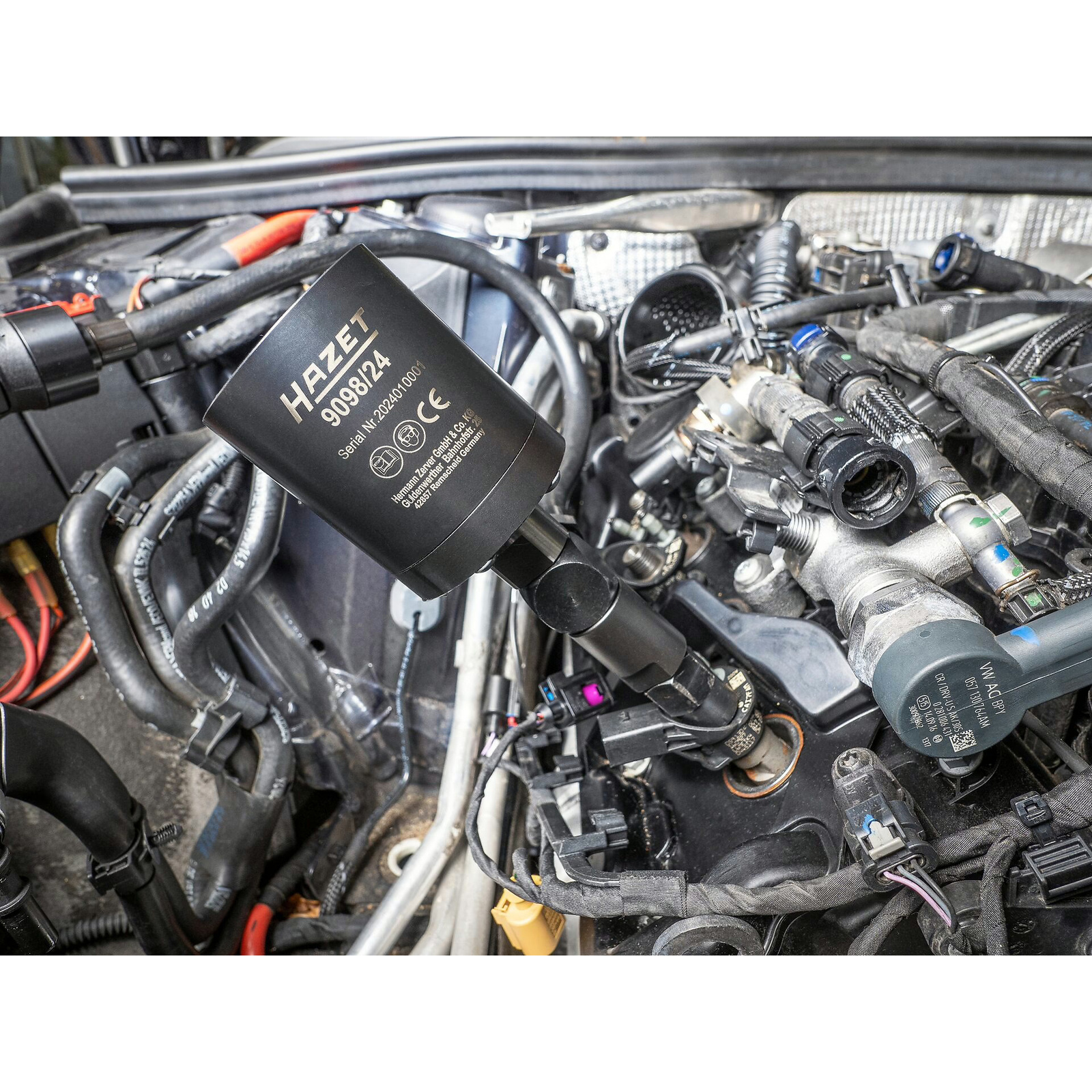 Extracteur à chocs pneumatique injecteurs diesel 24 pièces avec adaptateurs HAZET - 9098/24