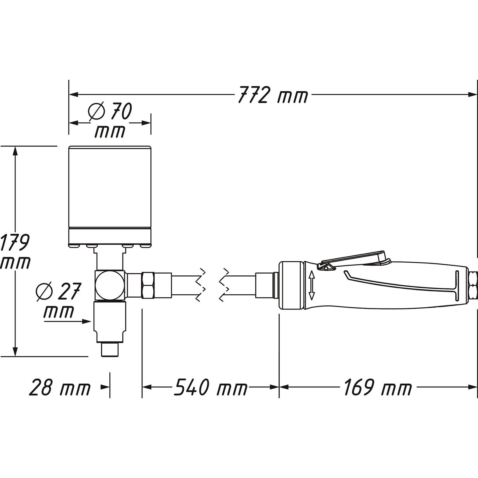 Extracteur à chocs pneumatique injecteurs diesel 24 pièces avec adaptateurs HAZET - 9098/24