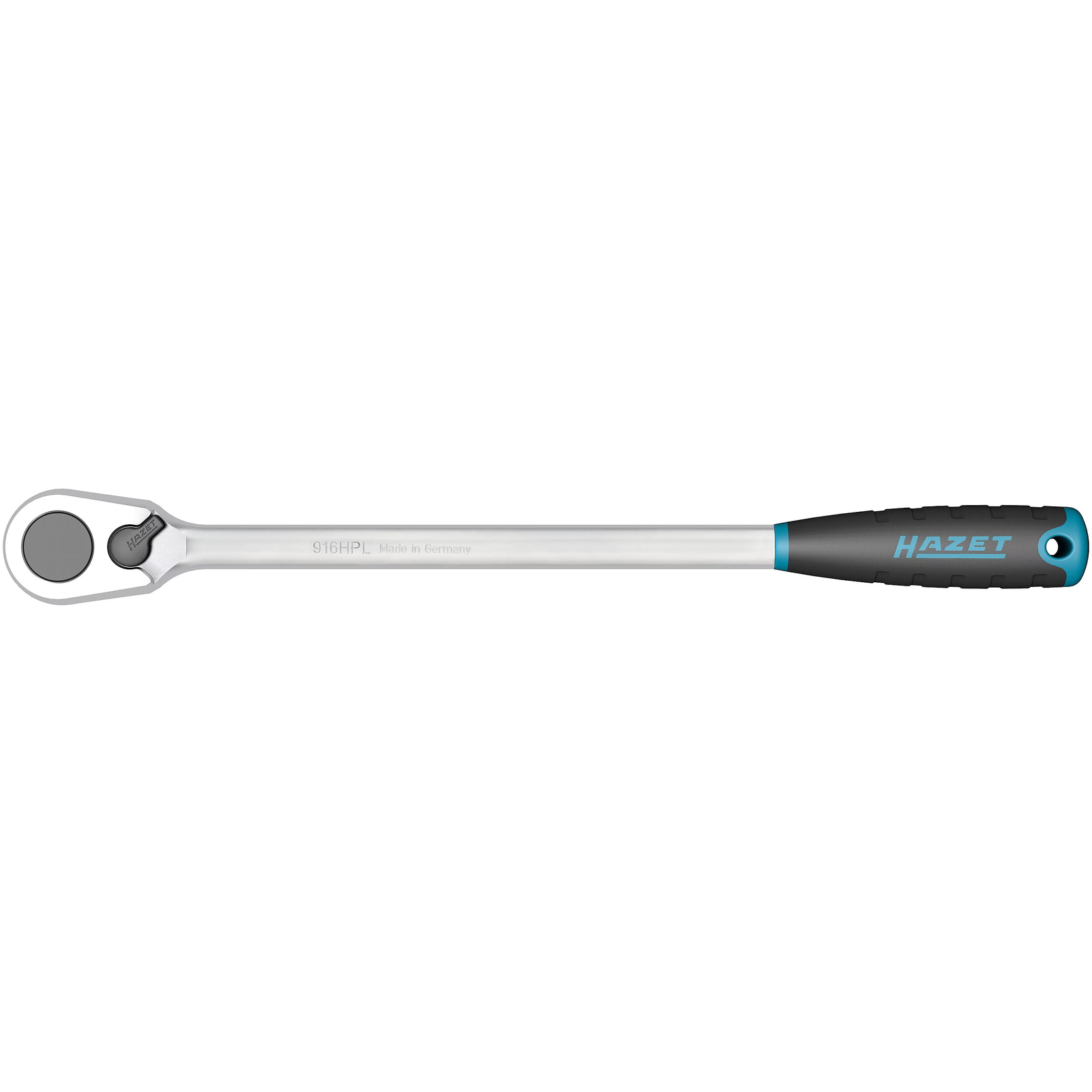 Cliquet réversible HiPer long 415 mm carré massif 1/2 pouce 90 dents manche bimatière HAZET - 916HPL