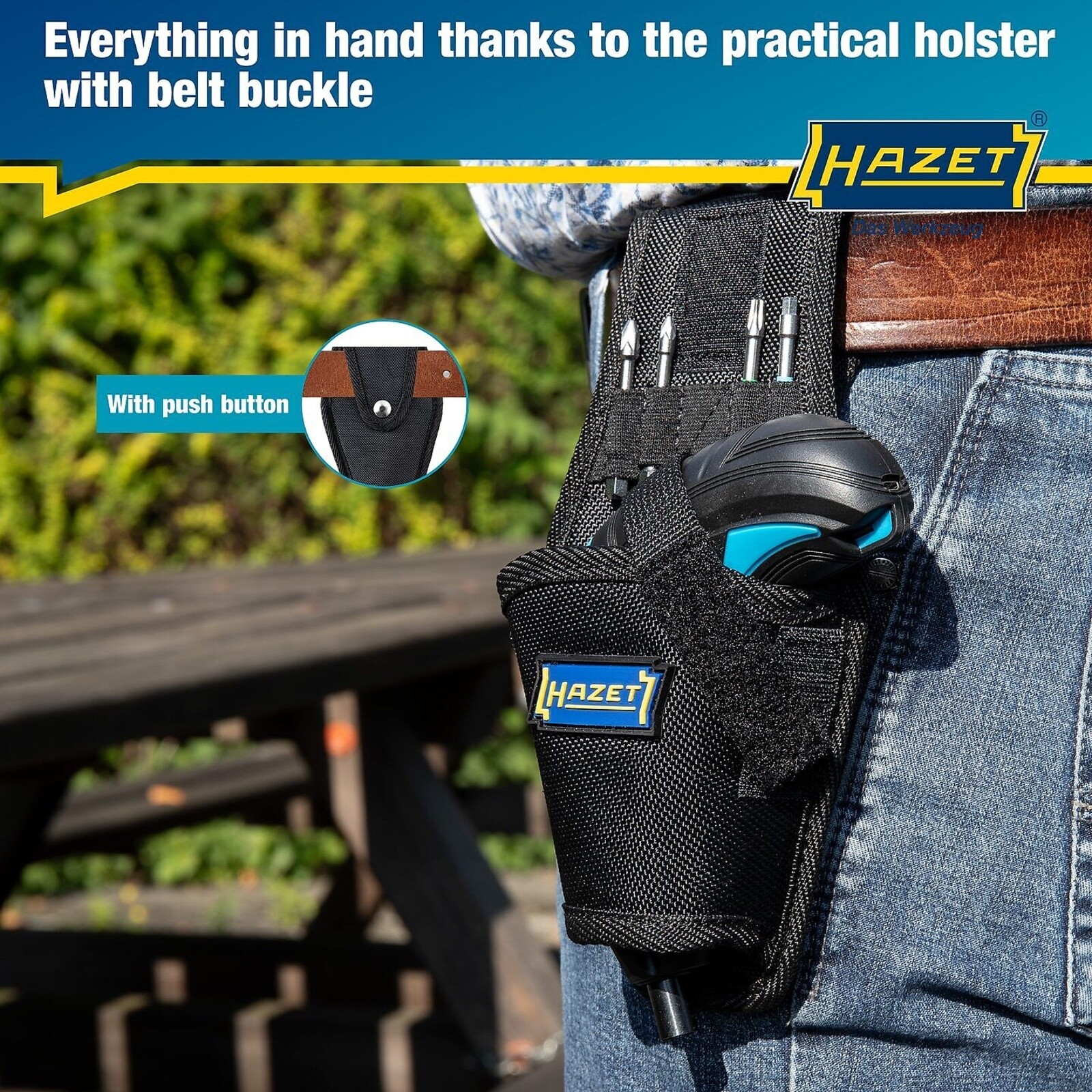 Jeu d'embouts-tournevis 7 pièces 4,5 Nm avec câble USB et holster HAZET - 9230B-1