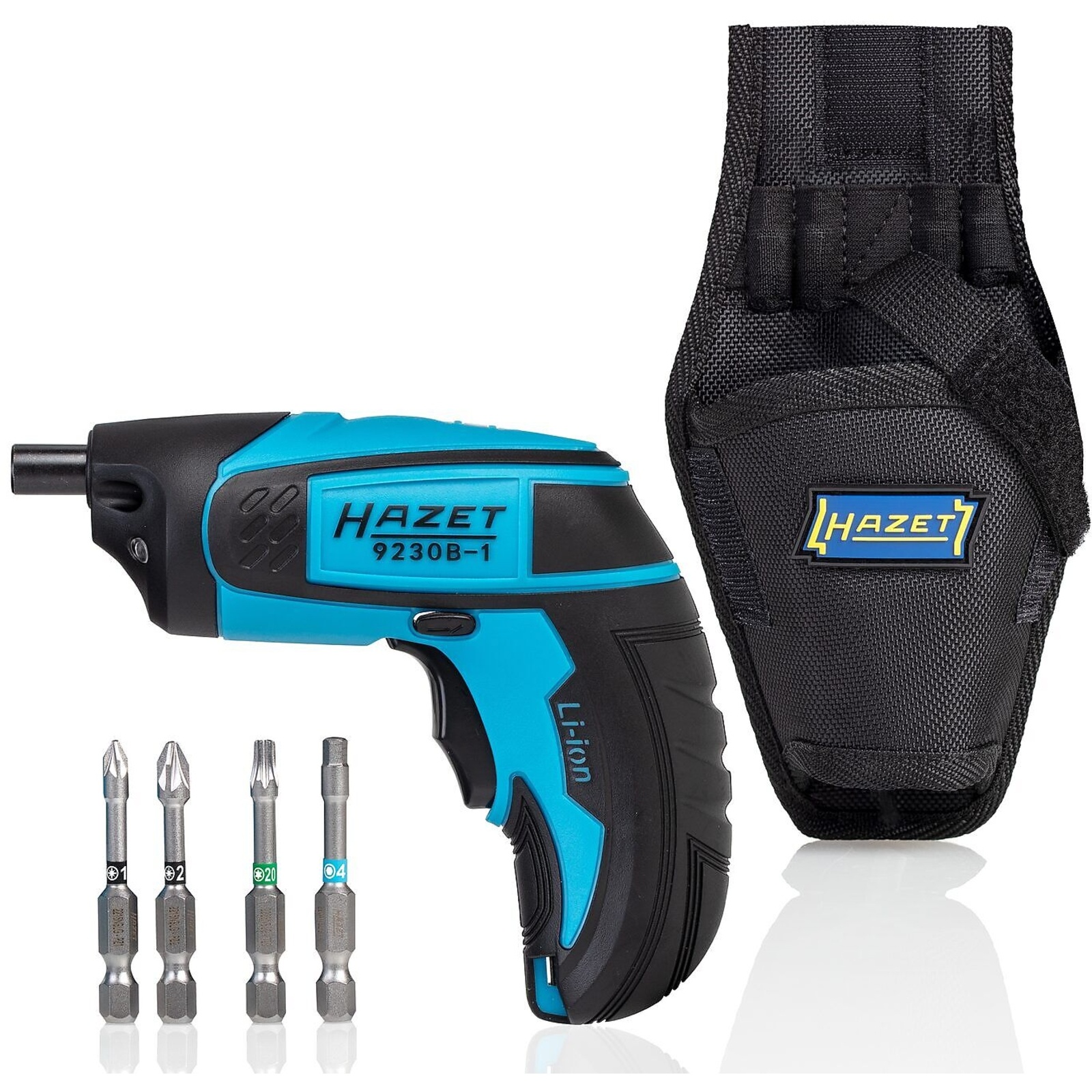 Jeu d'embouts-tournevis 7 pièces 4,5 Nm avec câble USB et holster HAZET - 9230B-1