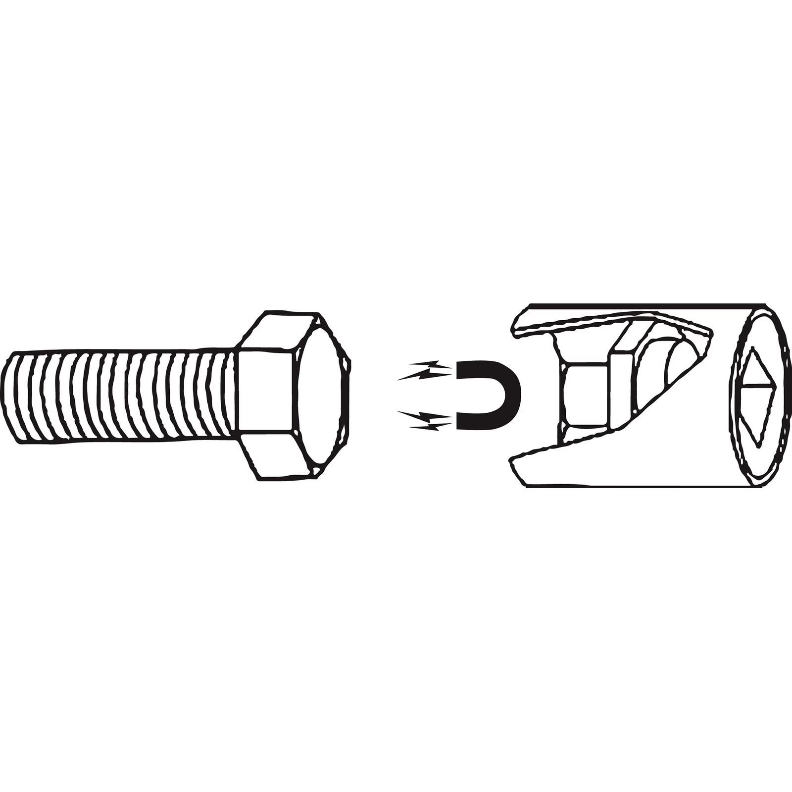 Insert magnétique pour douilles 6 et 12 pans 10-19 mm jeu 10 pièces HAZET - 960MGT
