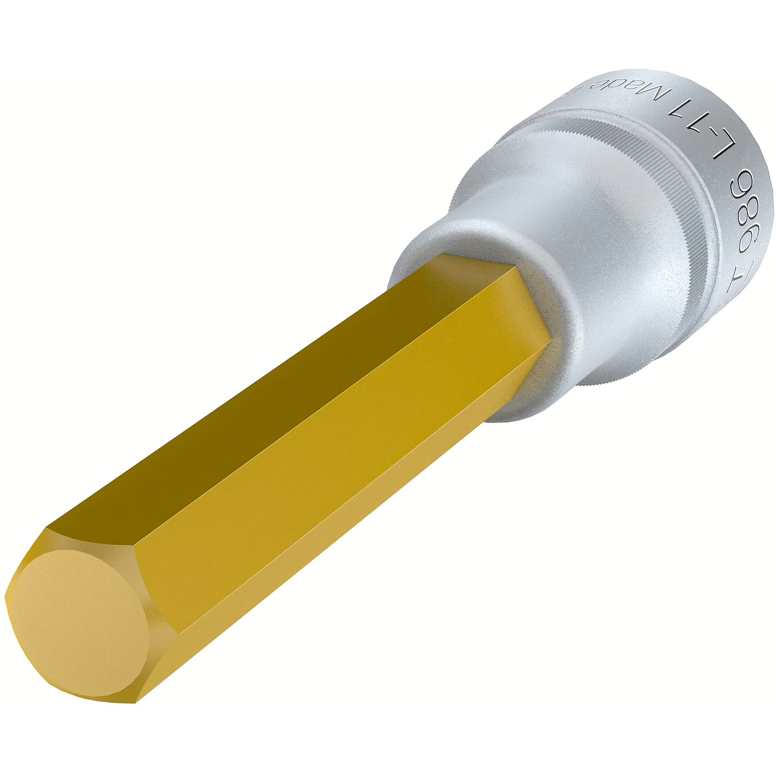 Douille mâle carré creux 1/2 pouce 11 mm avec moletage longue HAZET - 986L-11