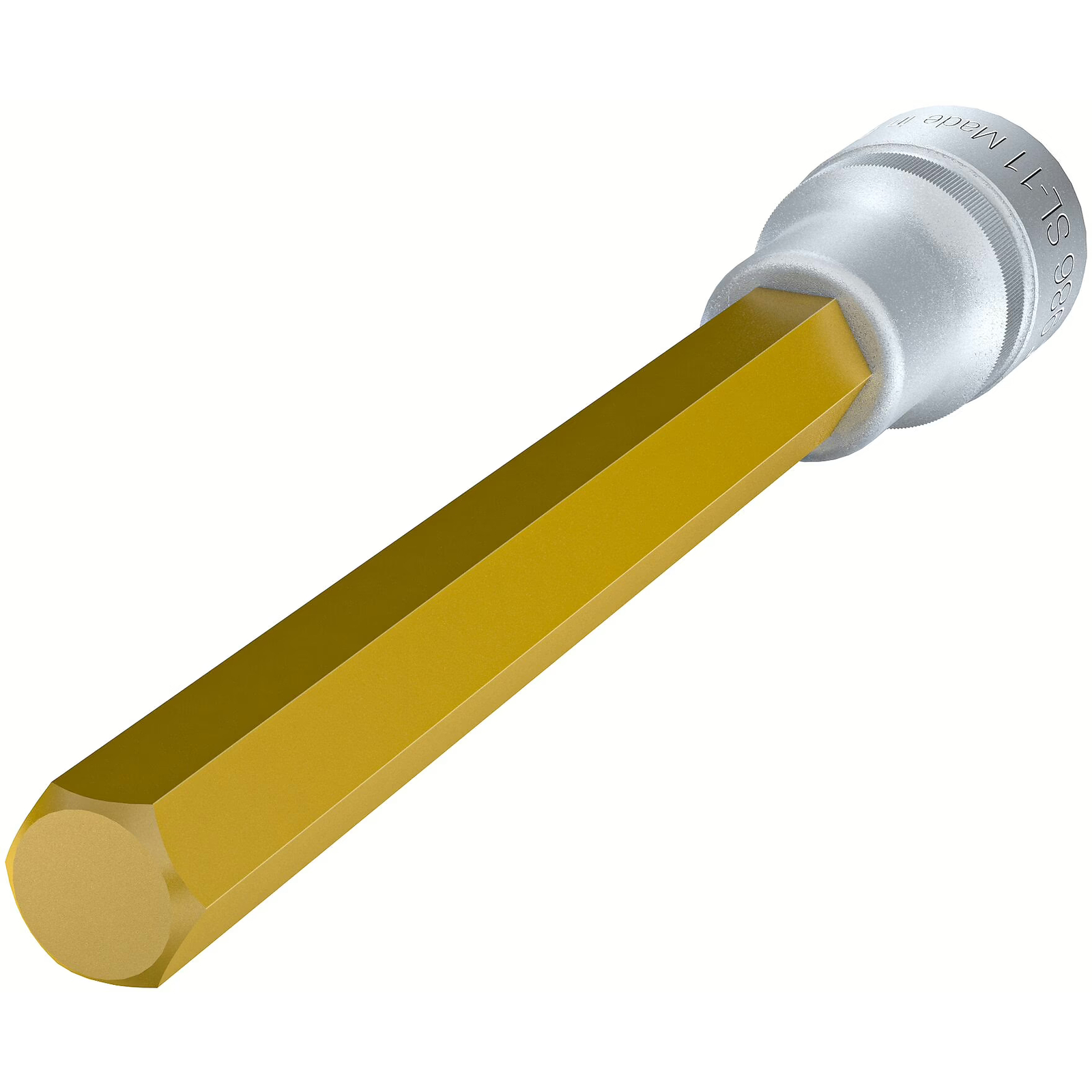 Douille mâle carré creux 1/2 pouce 11 mm extra-longue avec moletage TiN HAZET - 986SL-11