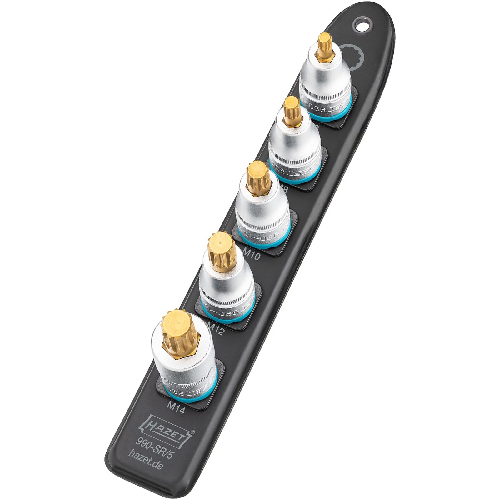 SmartRail barre enfichable plastique carré creux 1/2 pouce 5 pièces aimantée HAZET - 990-SR/5