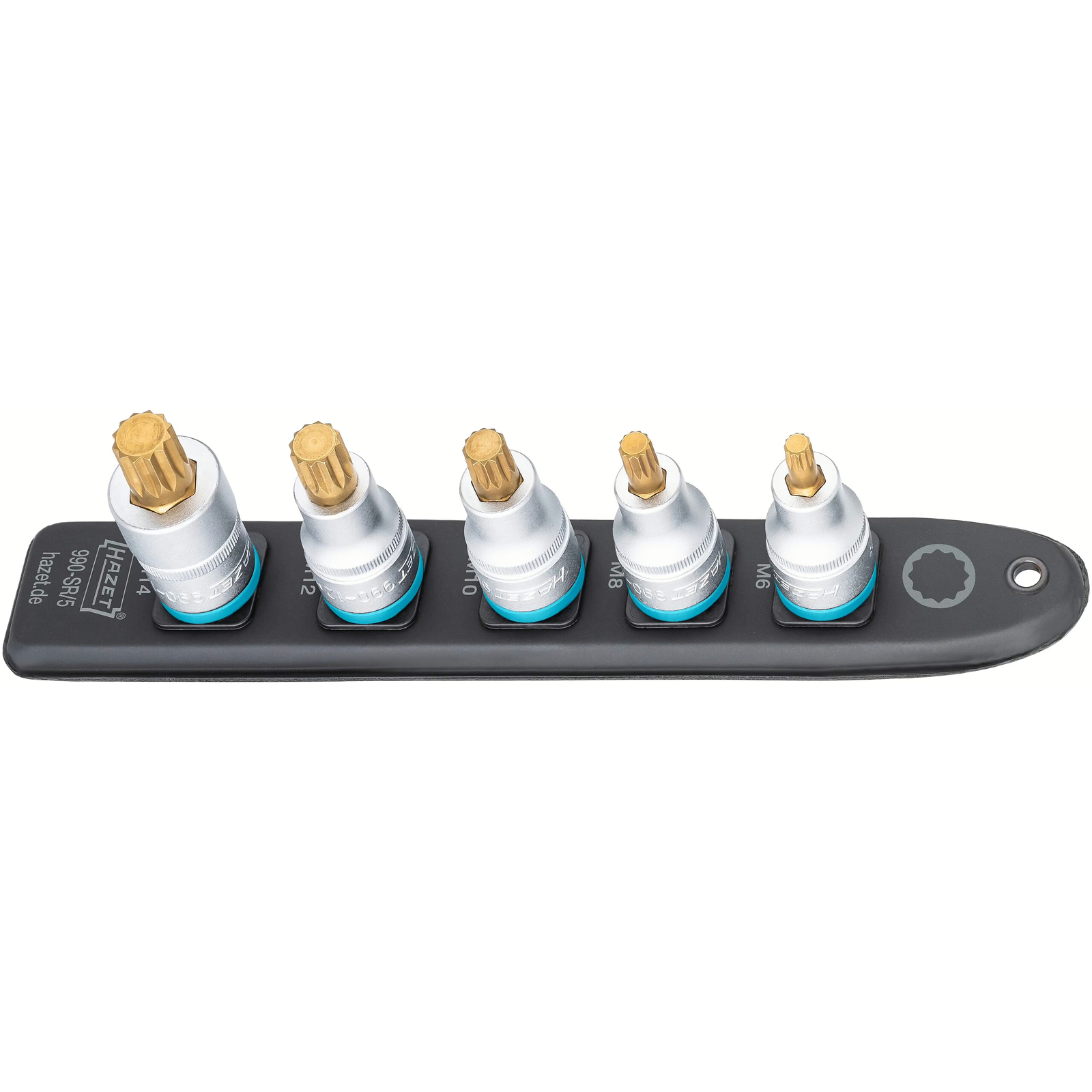 SmartRail barre enfichable plastique carré creux 1/2 pouce 5 pièces aimantée HAZET - 990-SR/5