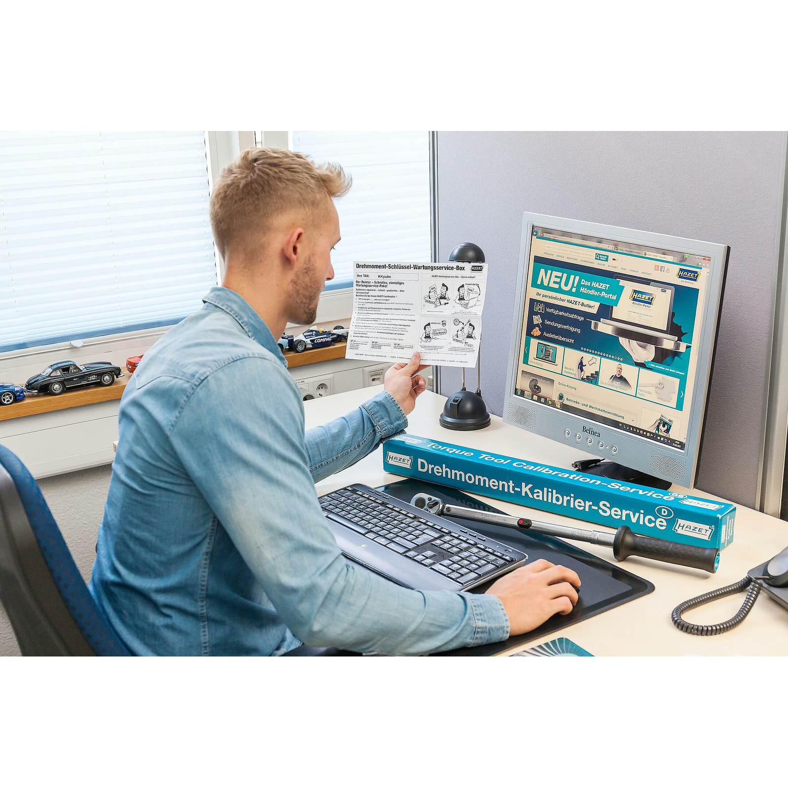 Coffret de service pour clé dynamométrique 6150-6160-6170 avec étalonnage et réparation HAZET - SP-30