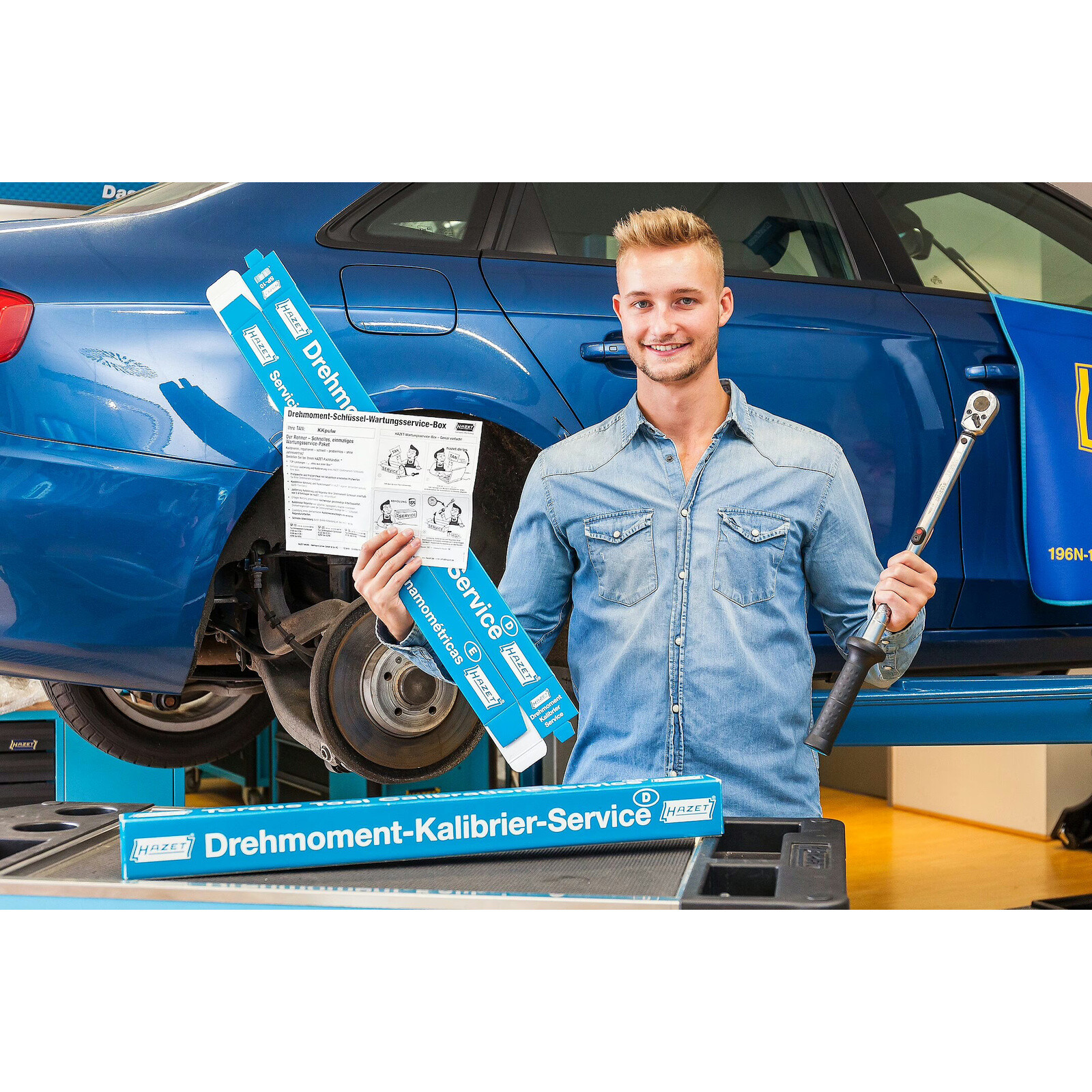Coffret de service pour clé dynamométrique 6150-6160-6170 avec étalonnage et réparation HAZET - SP-30