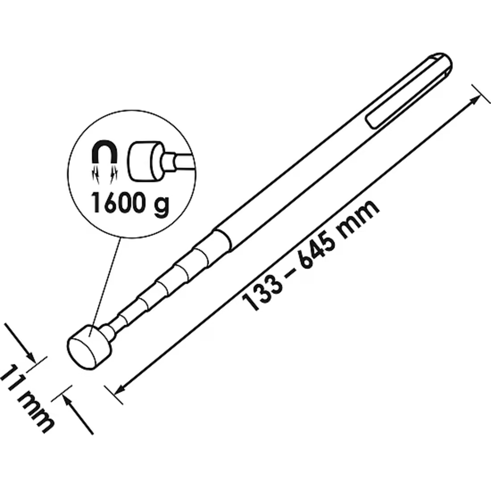 Aimant téléscopique  VIGOR - V1741