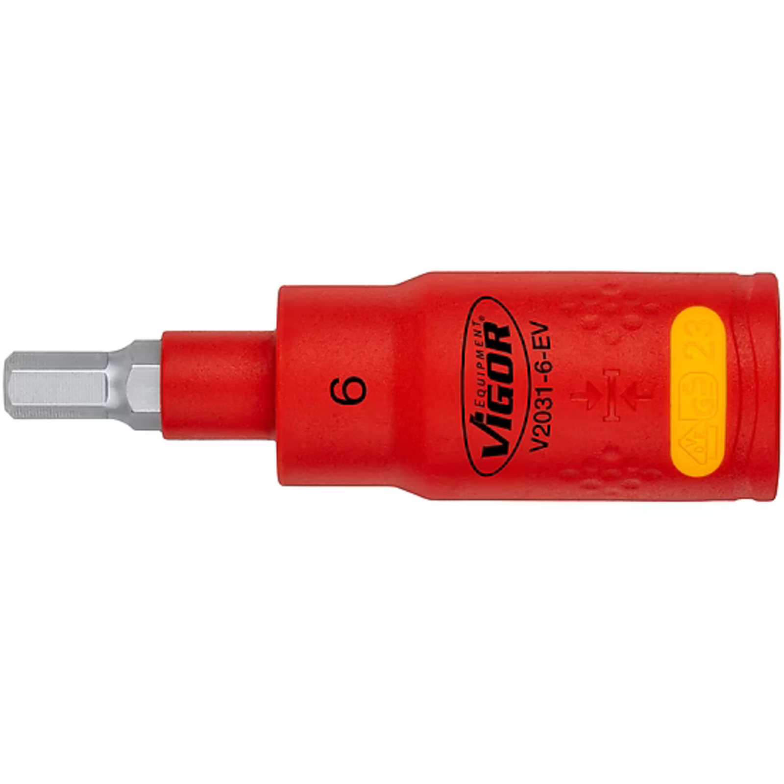 Embout-tournevis (bit) pour véhicules électriques pour véhicules électriques 6 pans intérieurs 3⁄8″  VIGOR - V2031-6-EV