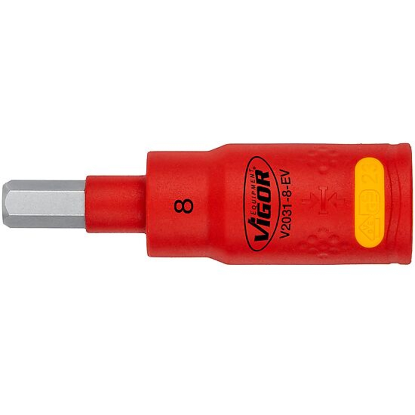 Embout-tournevis (bit) pour véhicules électriques pour véhicules électriques 6 pans intérieurs 3⁄8″  VIGOR - V2031-8-EV
