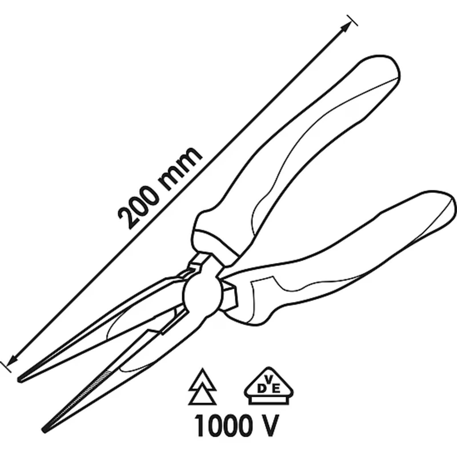 Pince demi-ronde VDE  VIGOR - V2630