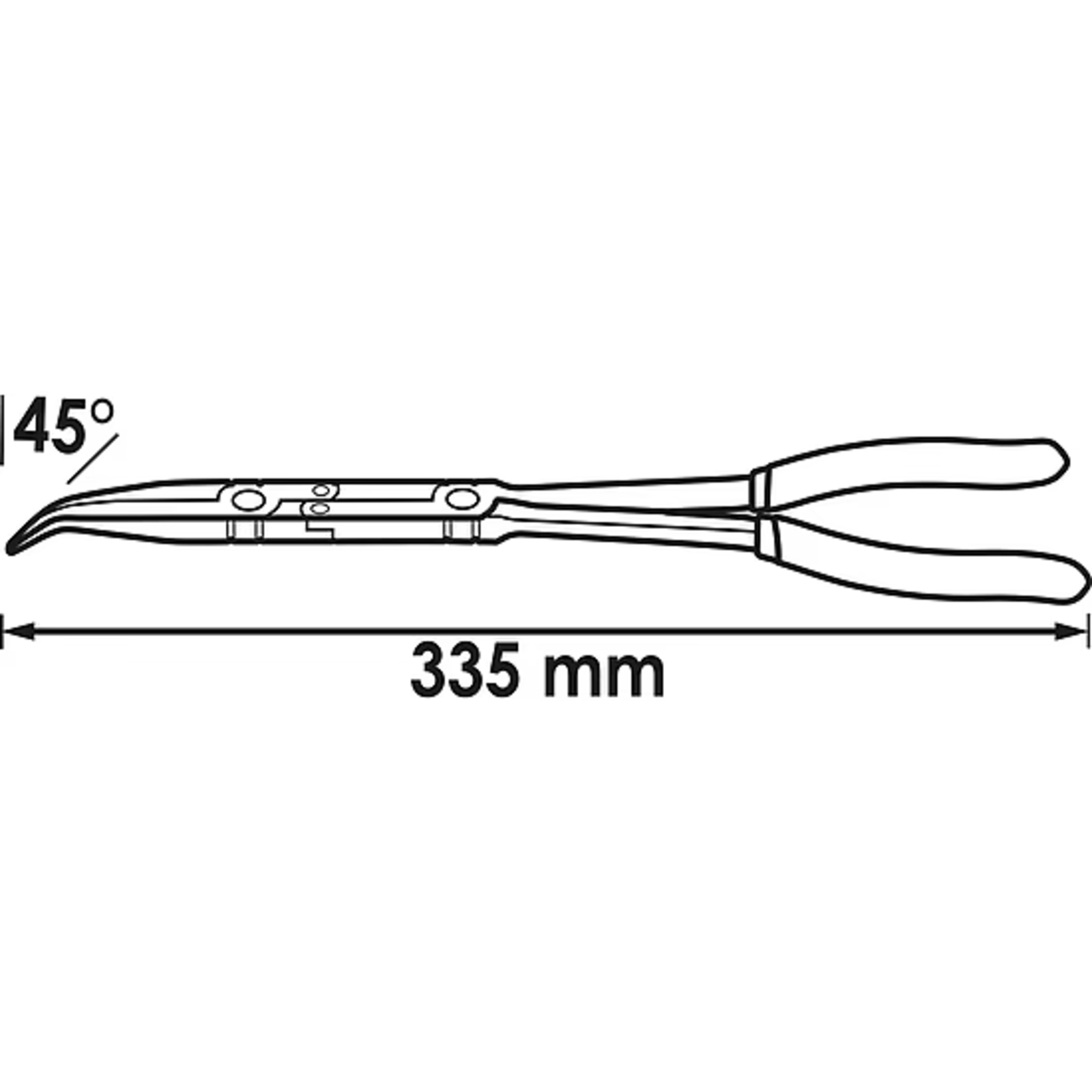 Pince demi-ronde avec double articulation  VIGOR - V2782