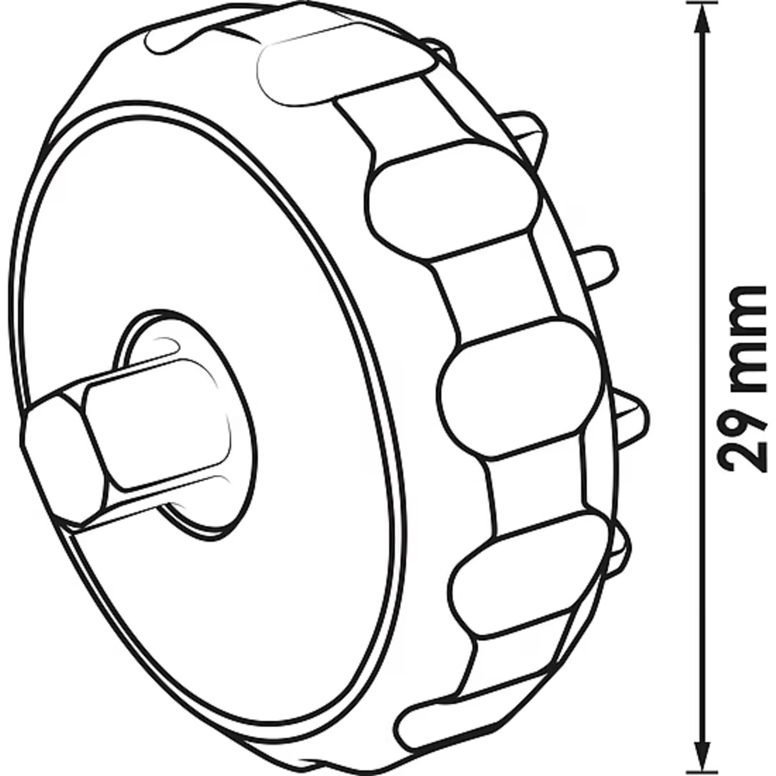 Mini-cliquet rond 1⁄4″ 1⁄4″  VIGOR - V2941
