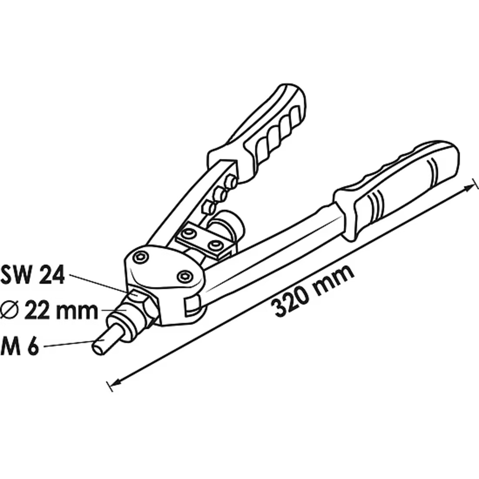 Pince à riveter pour rivets aveugles et écrous à sertir universelle  VIGOR - V3735