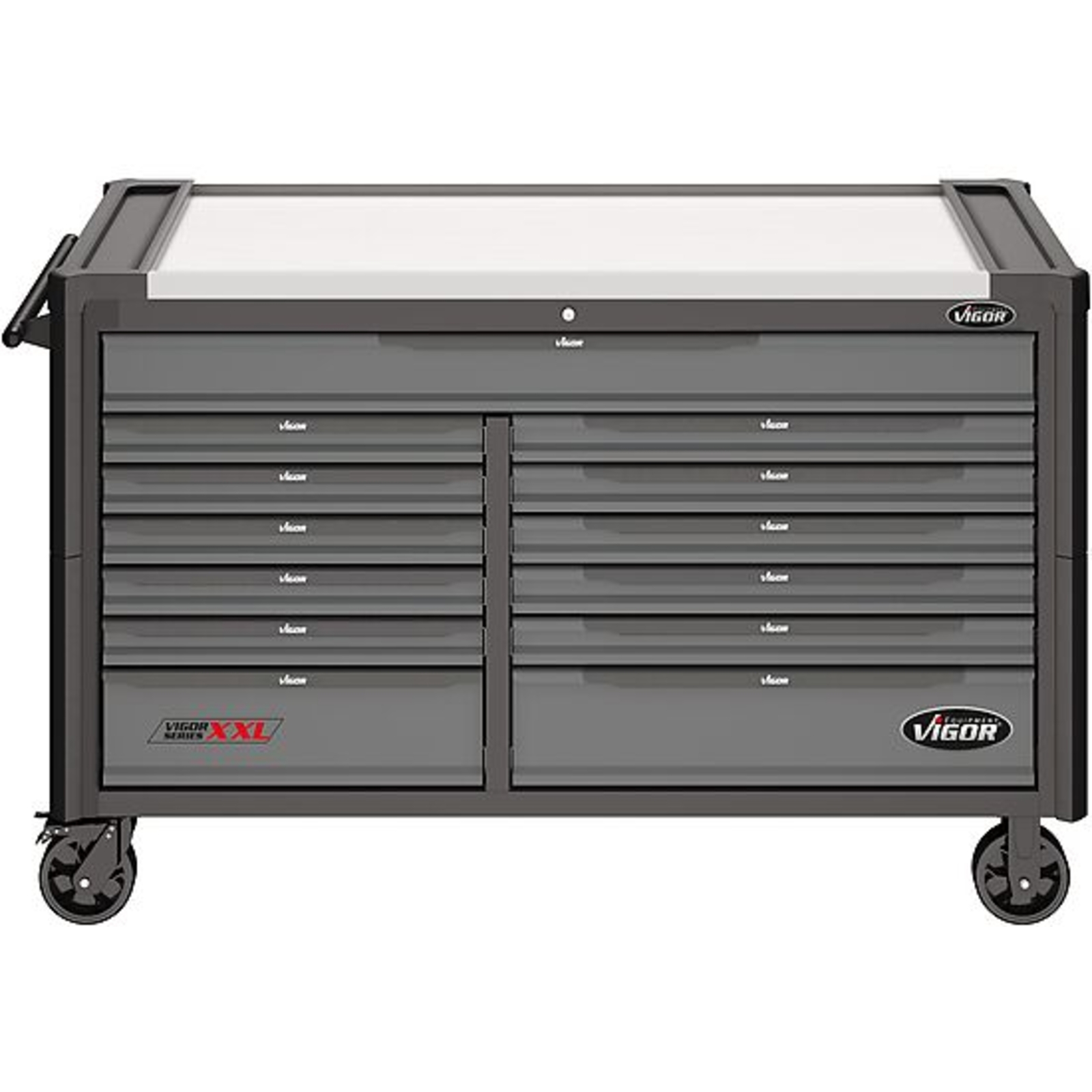 Servante d'atelier séries XXL plateau de travail en acier inoxydable vide  VIGOR - V4481-XXL