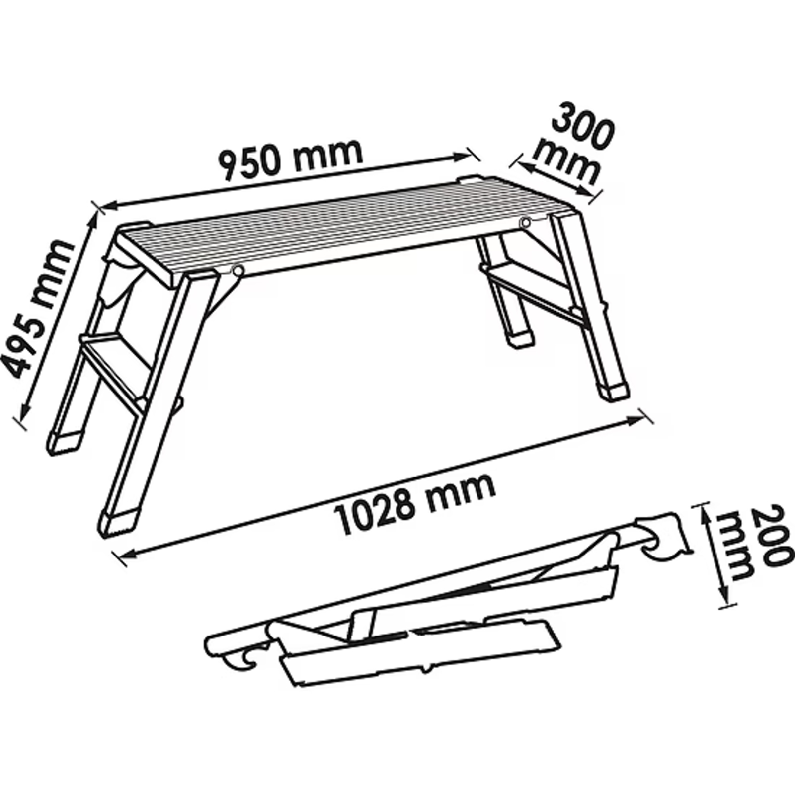 Plate-forme de sécurité aluminium  VIGOR - V4638