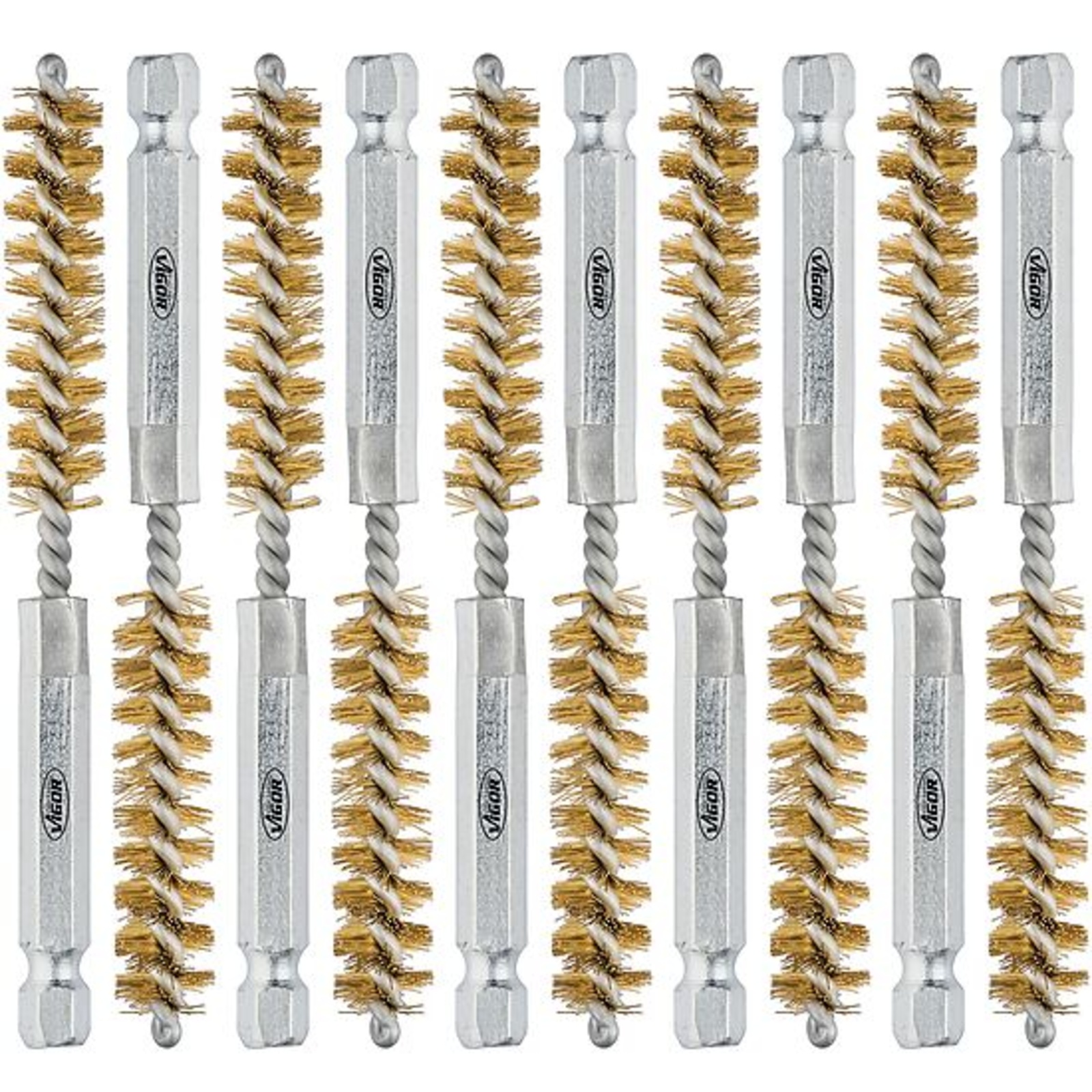 Jeu de brosses en laiton ⌀ 10 mm  VIGOR - V4646M-10