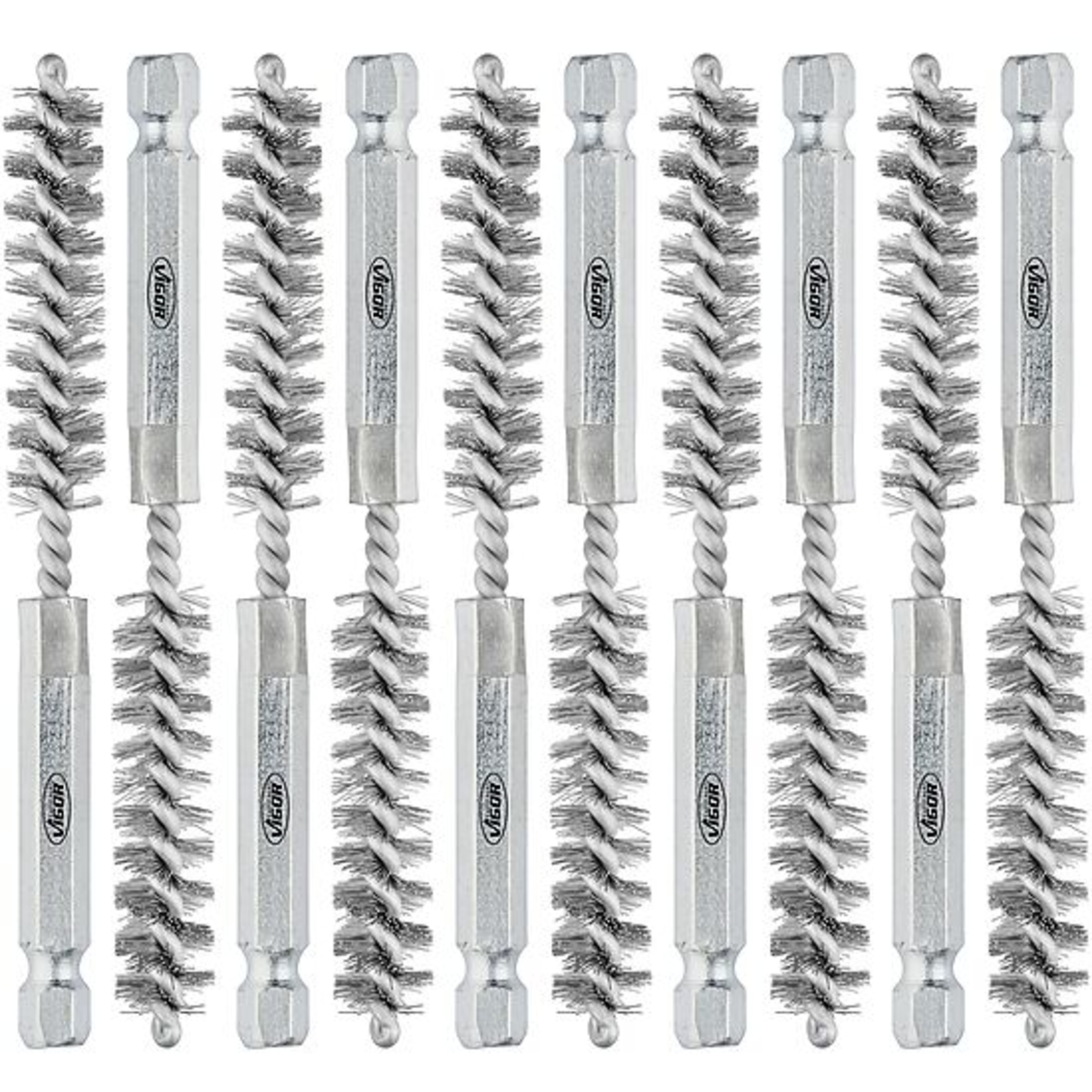 Jeu de brosses en acier ⌀ 10 mm  VIGOR - V4646S-10