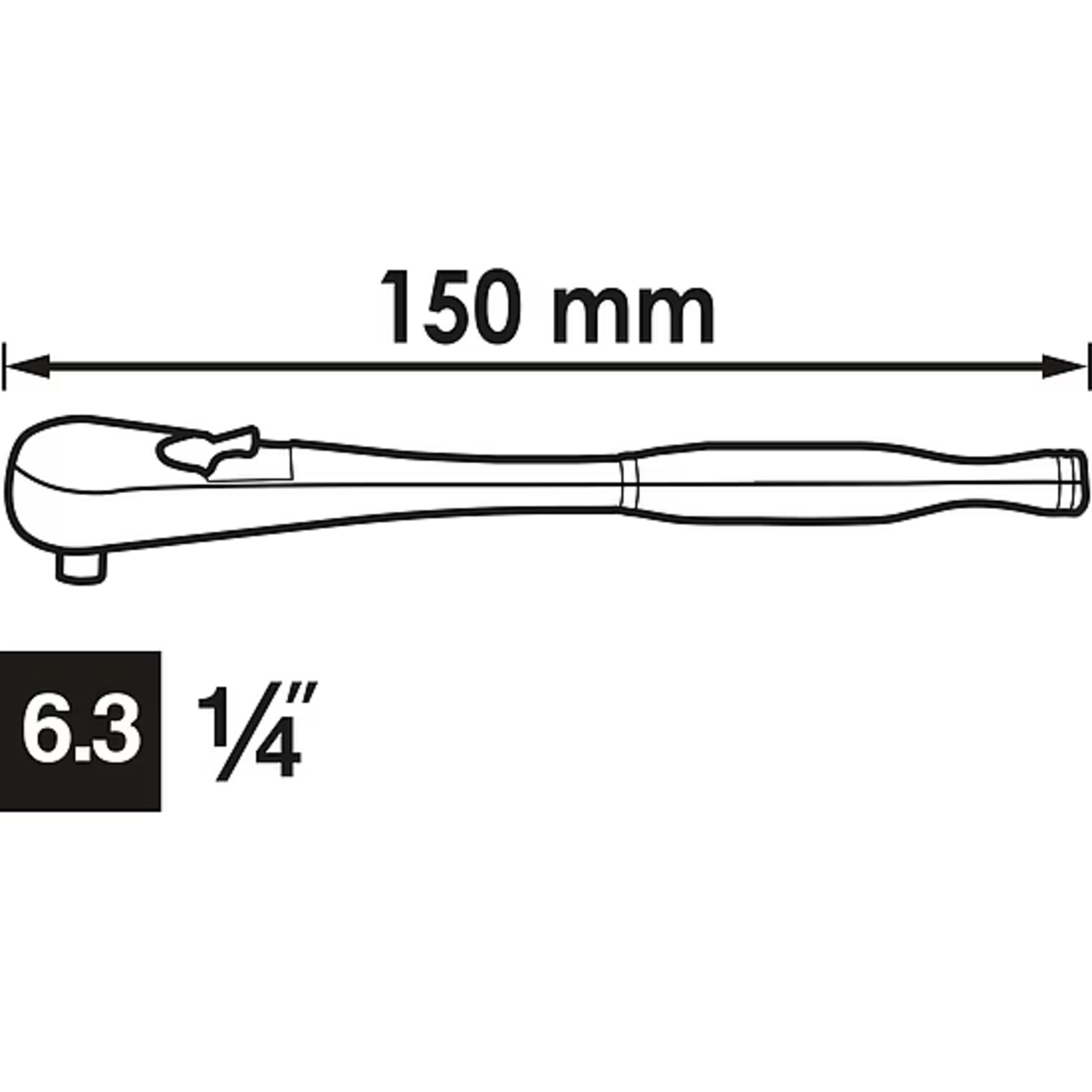 Cliquet réversible à denture fine standard 1⁄4″  VIGOR - V4944-S