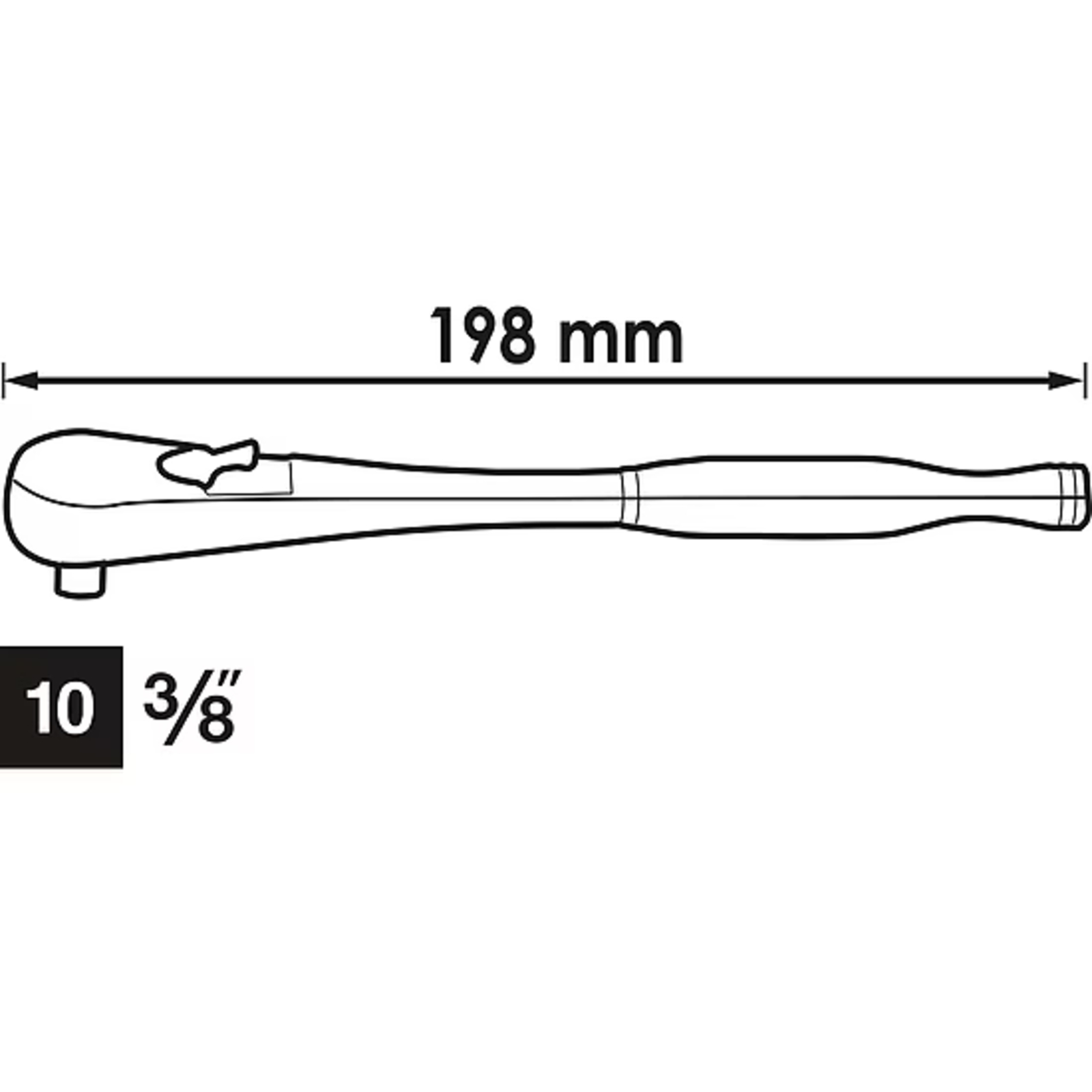 Cliquet réversible à denture fine standard 3⁄8″  VIGOR - V4945-S