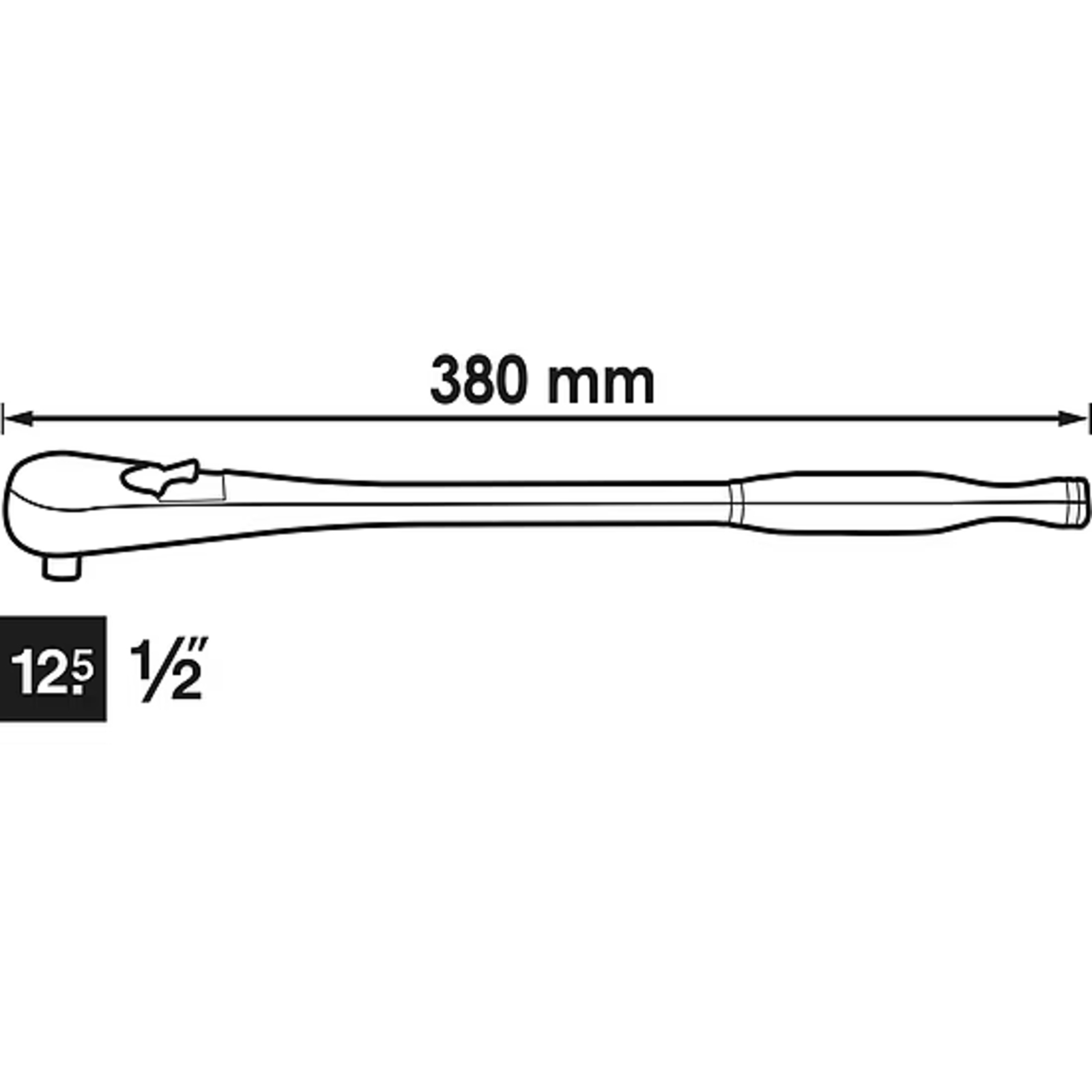 Cliquet réversible à denture fine en acier massif exécution longue 1⁄2″ VIGOR - V4946