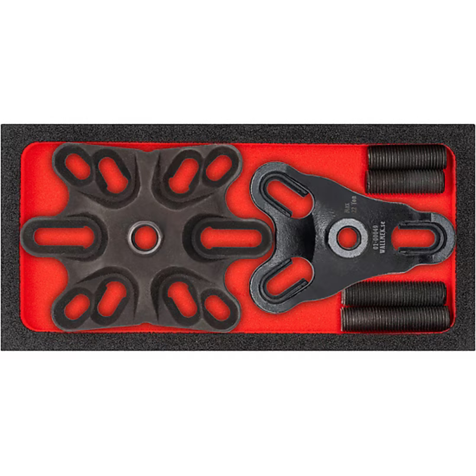 Garniture en mousse souple bimatière · avec compartiment vide  VIGOR - V5009