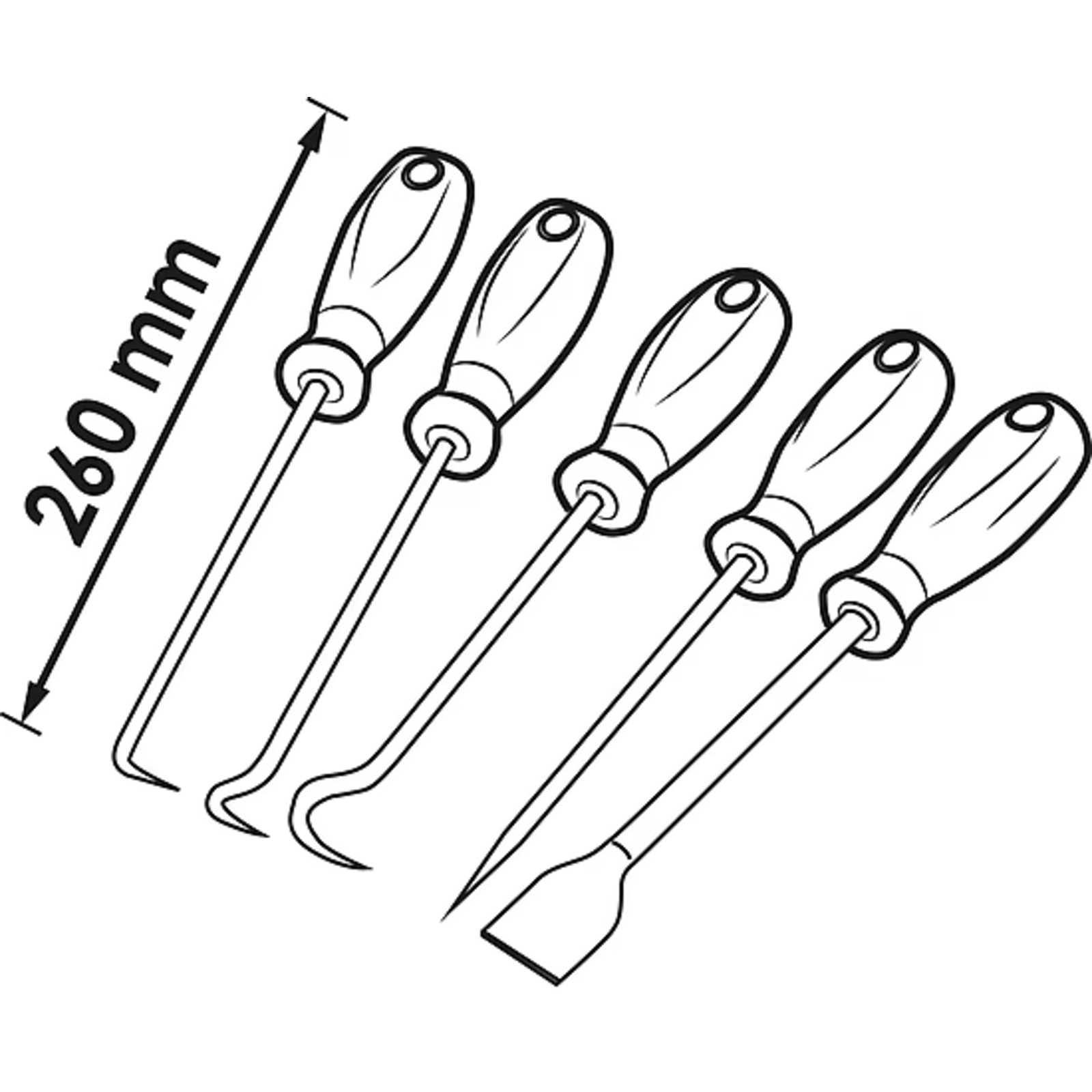 Jeu de grattoirs et crochets  VIGOR - V5045