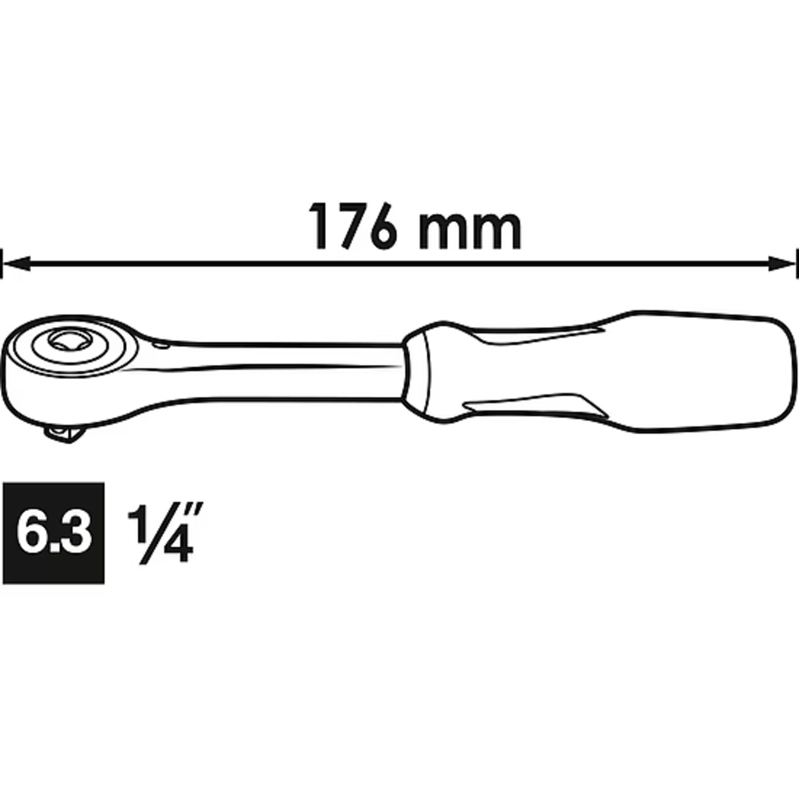 Cliquet réversible à poignée rotative 360° 1⁄4″  VIGOR - V5436