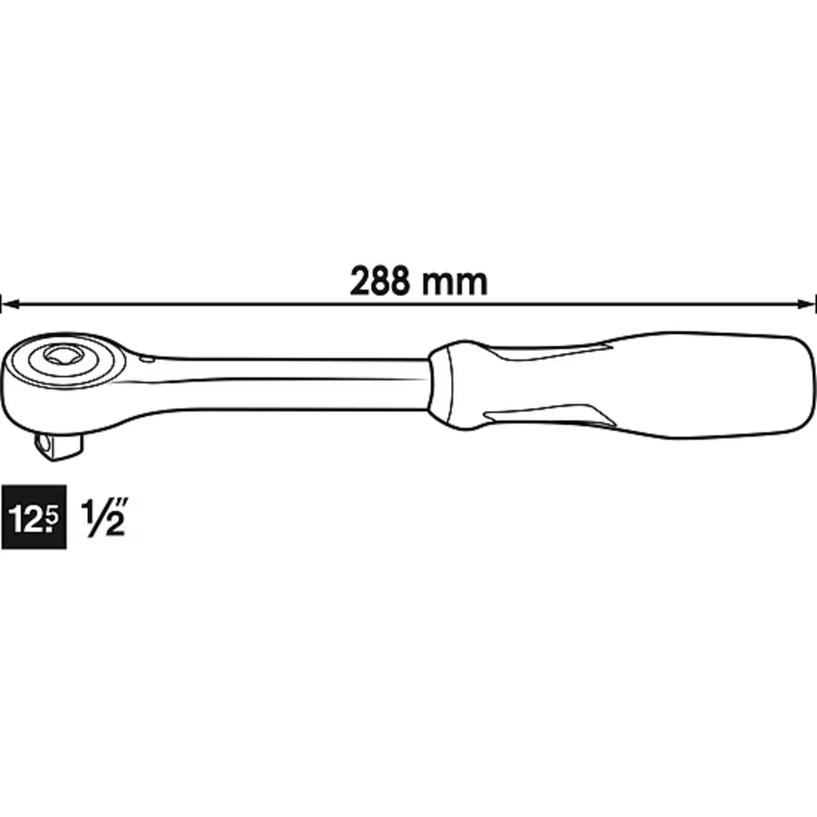 Cliquet réversible à poignée rotative 360° 1⁄2″ VIGOR - V5437