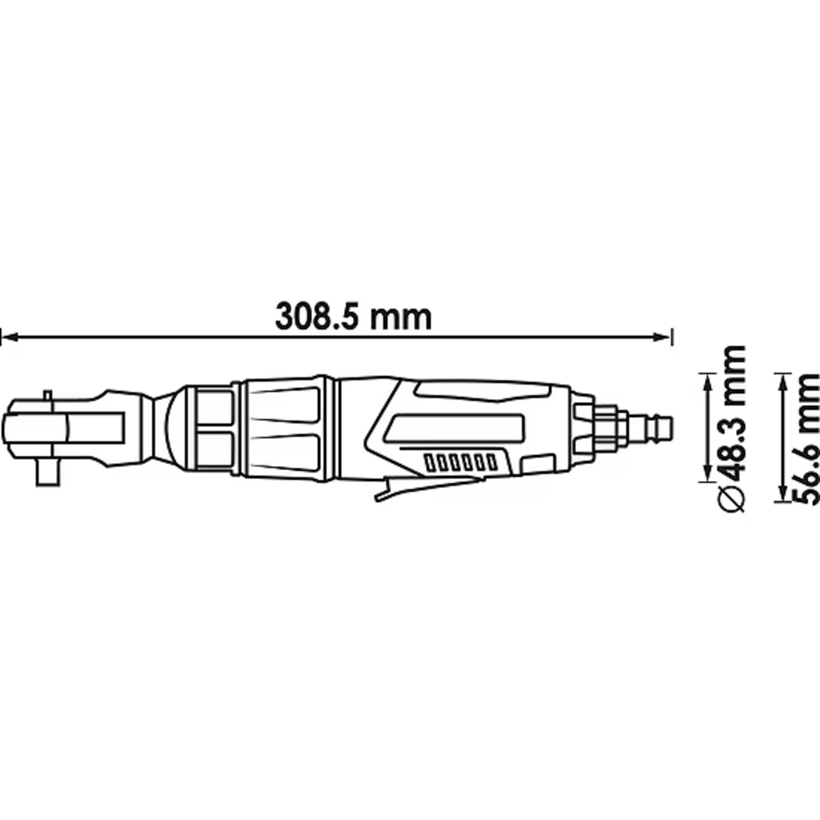 Clé à rochets à air 1⁄2″ VIGOR - V5675