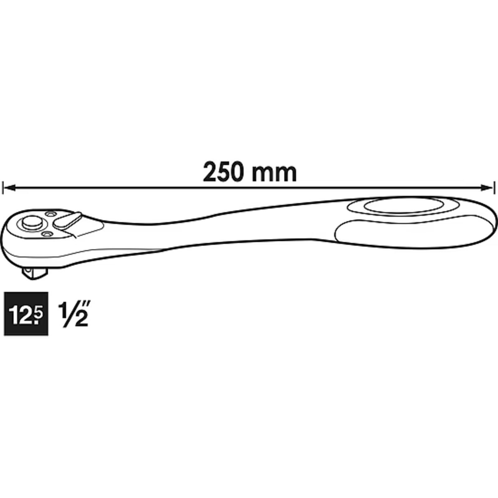 Cliquet réversible à denture fine 1⁄2″ VIGOR - V6012