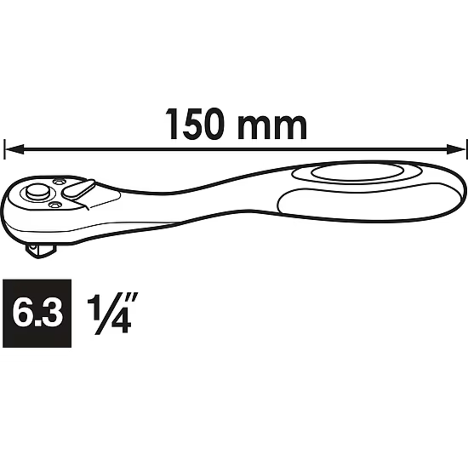 Cliquet réversible à denture fine 1⁄4″  VIGOR - V6014