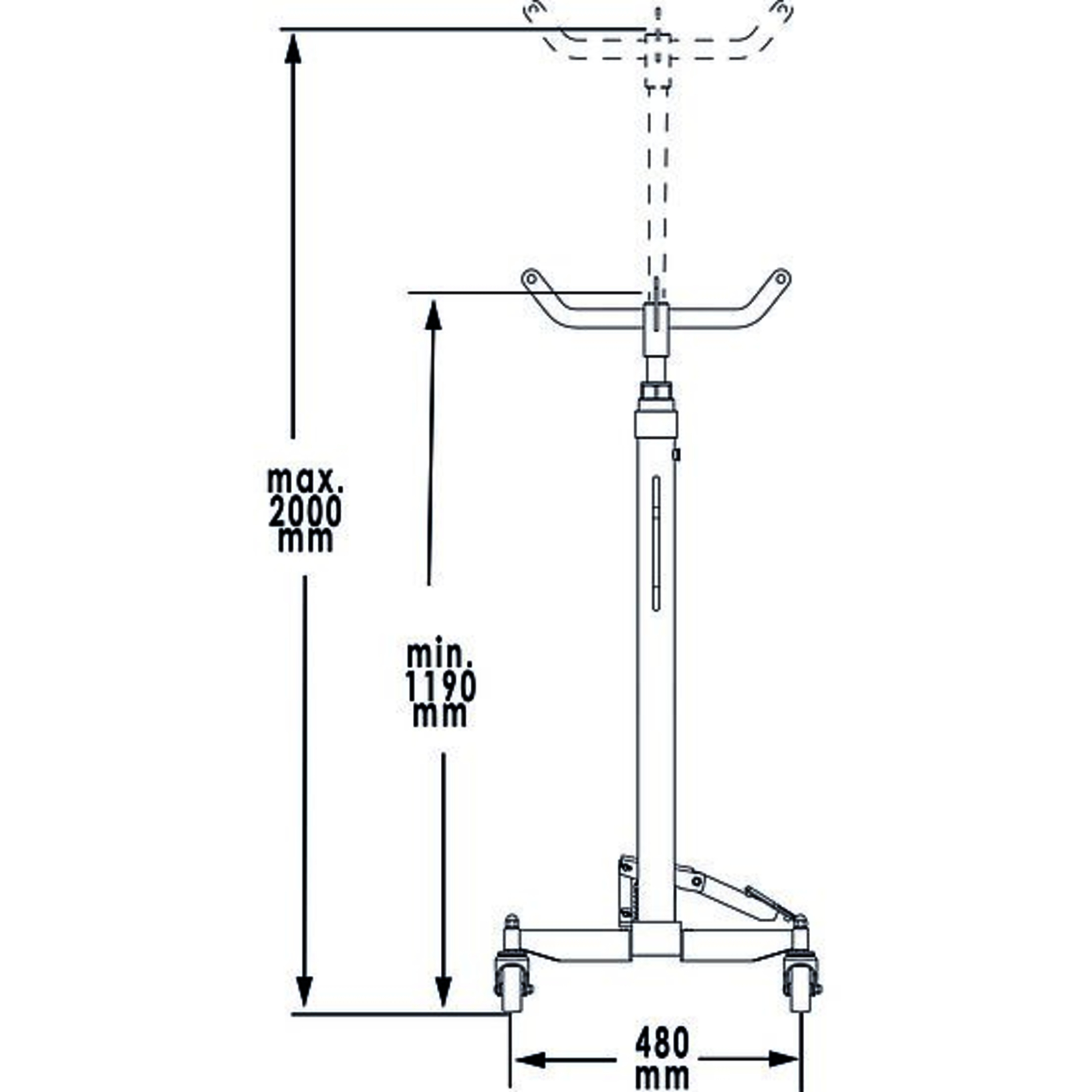 Vérin de fosse 500 kg  VIGOR - V6029-0.5