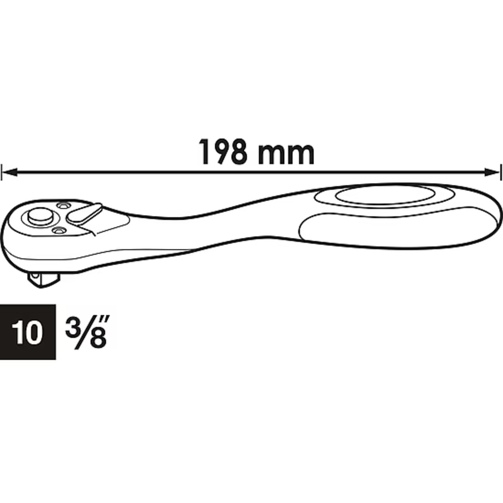 Cliquet réversible à denture fine 3⁄8″  VIGOR - V6038