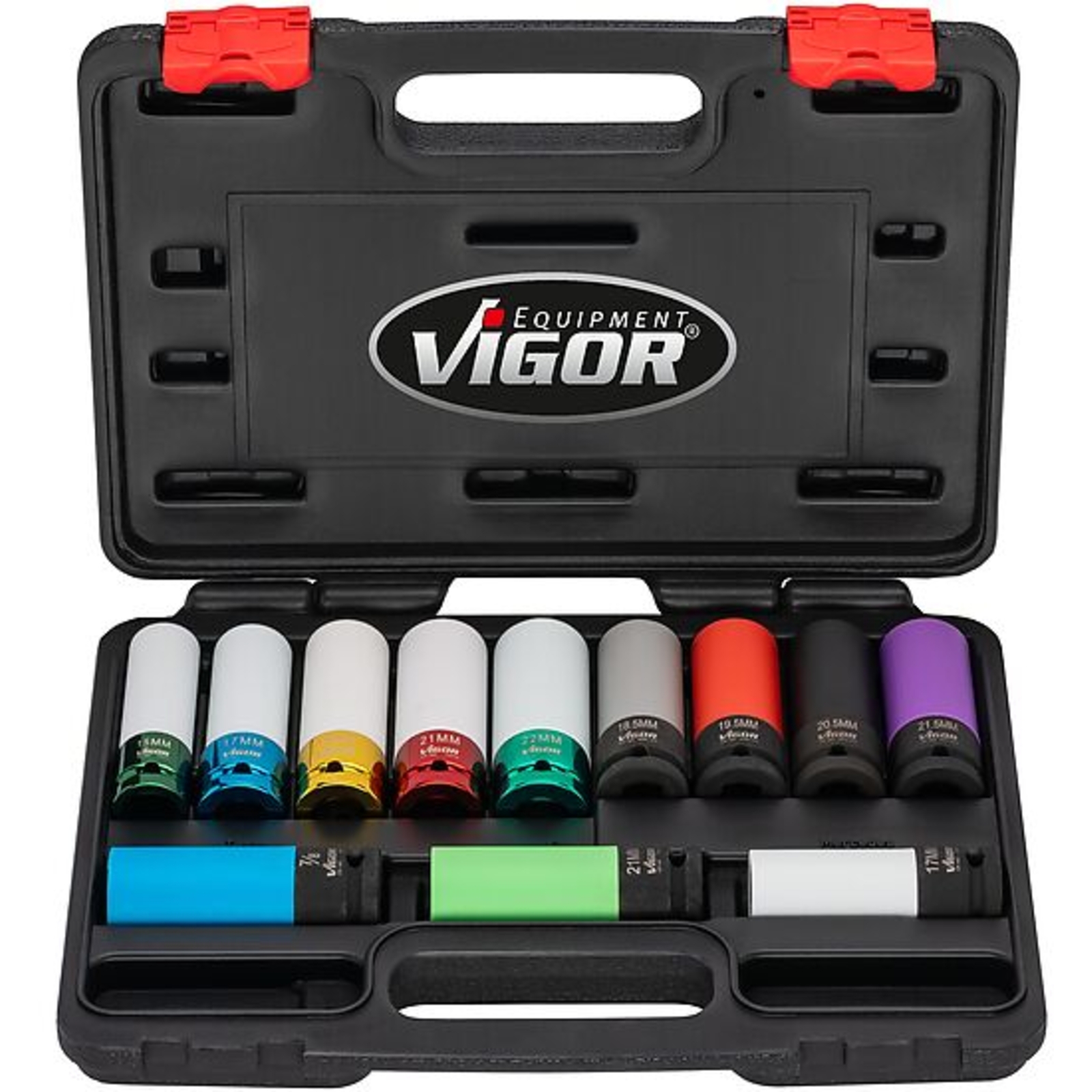 Jeu de clés à douilles à chocs  VIGOR - V6312/12