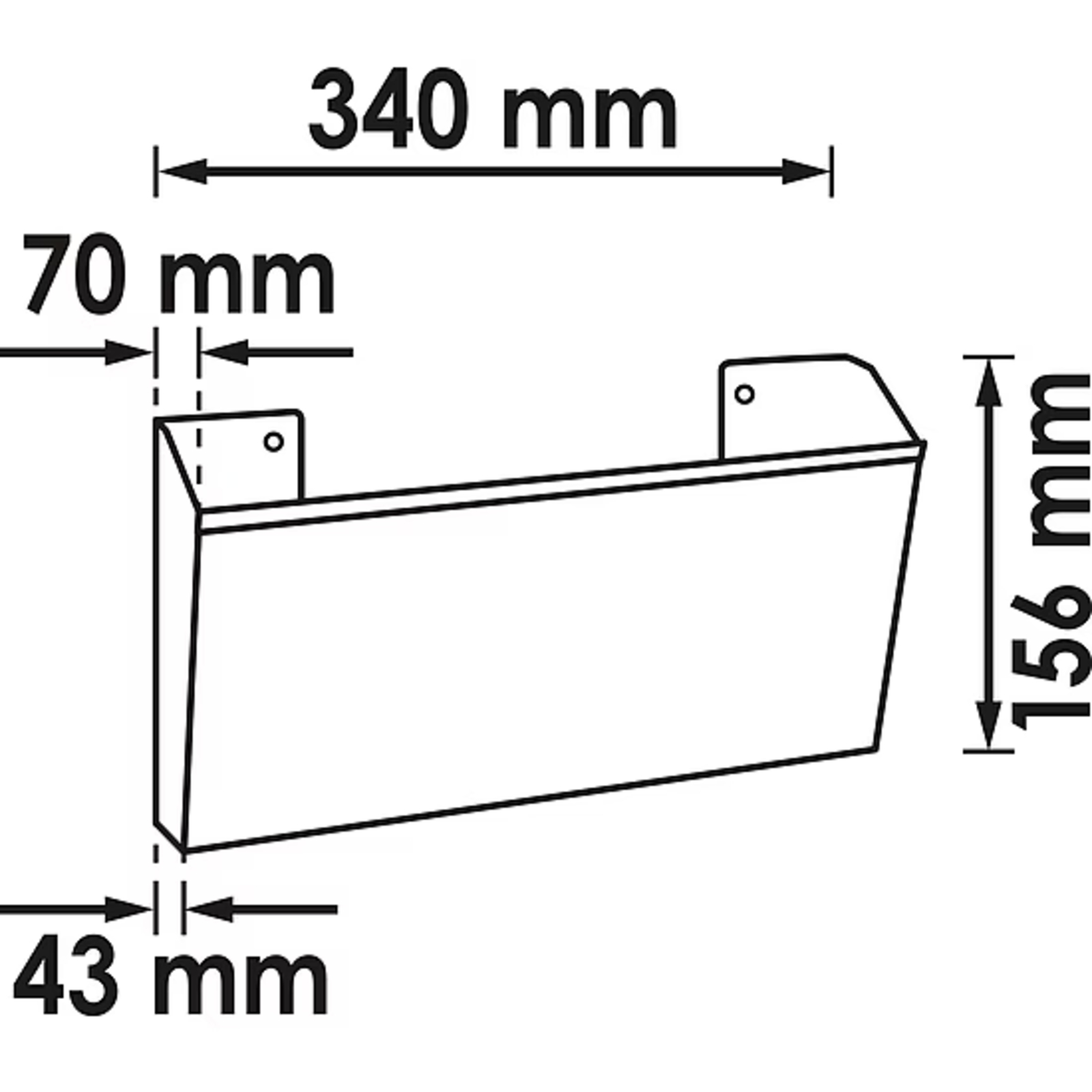 Porte-document petit profondeur du fond 43 mm  VIGOR - V6393-S