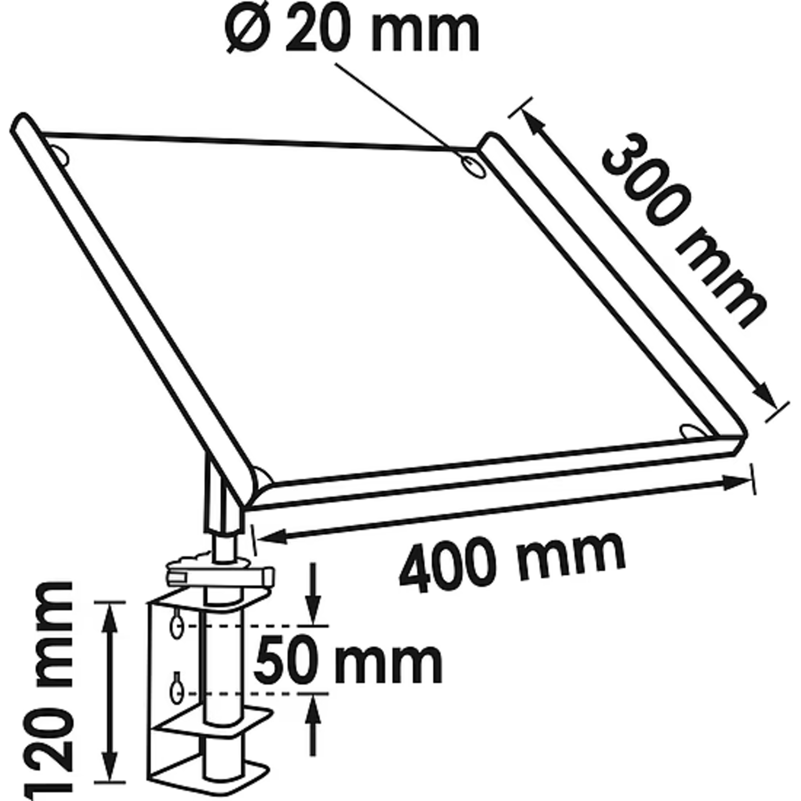 Support pour ordinateur portable rotatif et pivotant  VIGOR - V6398