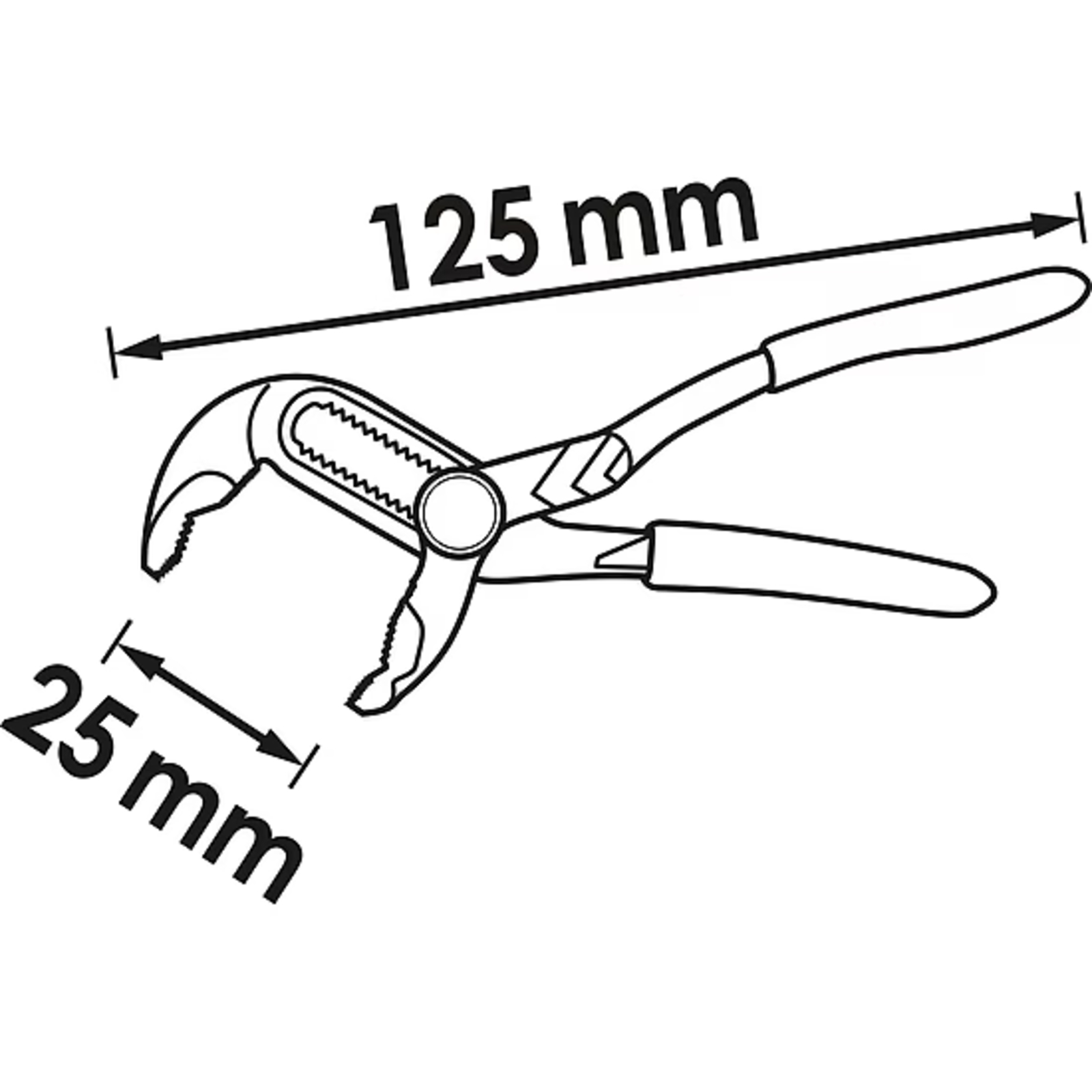 Pince multiprise avec bouton-poussoir  VIGOR - V6504-125