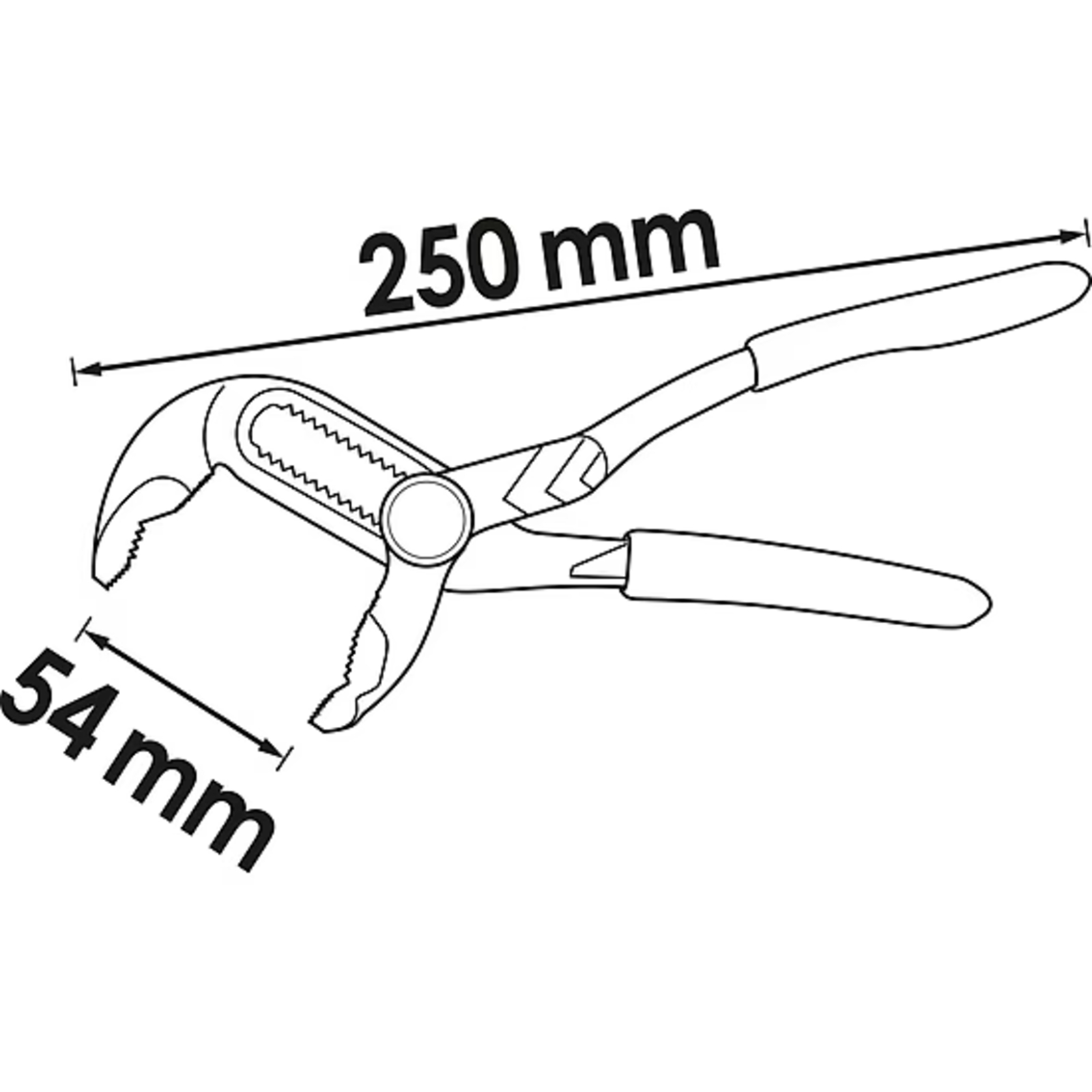 Pince multiprise avec bouton-poussoir  VIGOR - V6504-250