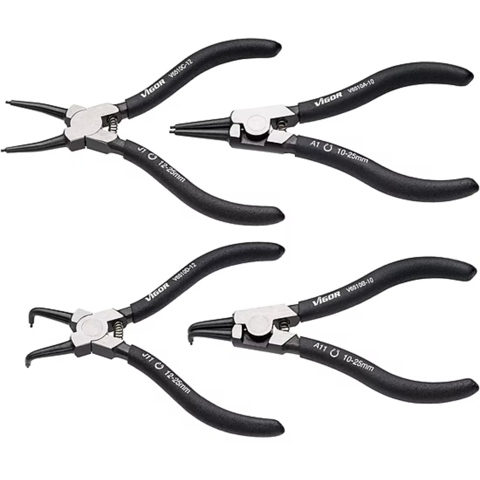 Jeu de pinces à circlips · 140 mm  VIGOR - V6510-10/4