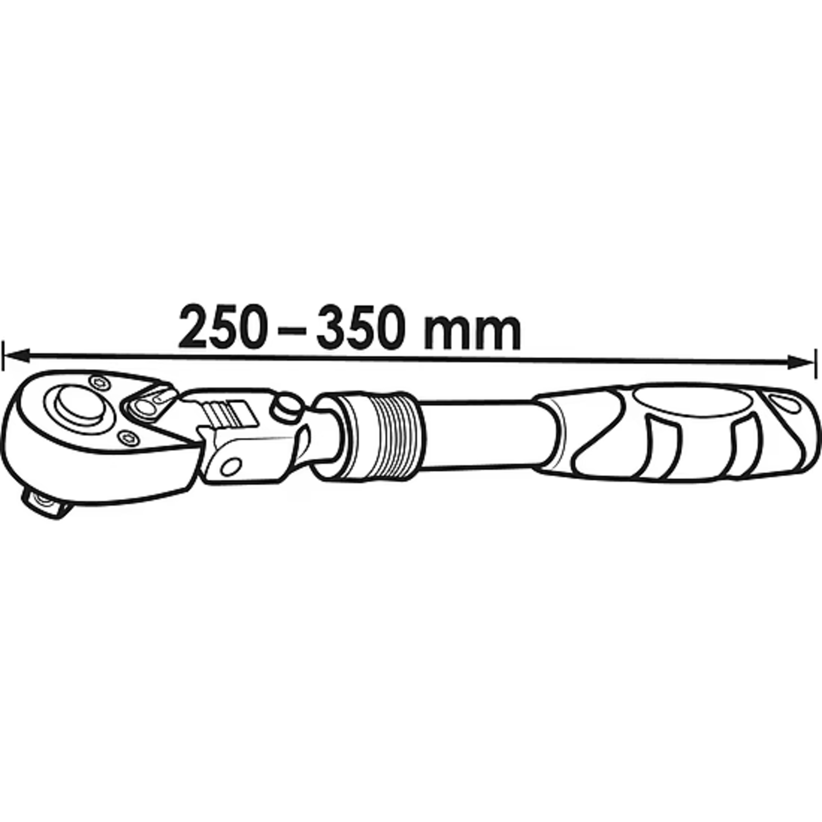 Cliquet réversible télescopique à cardan 3⁄8″  VIGOR - V6638N