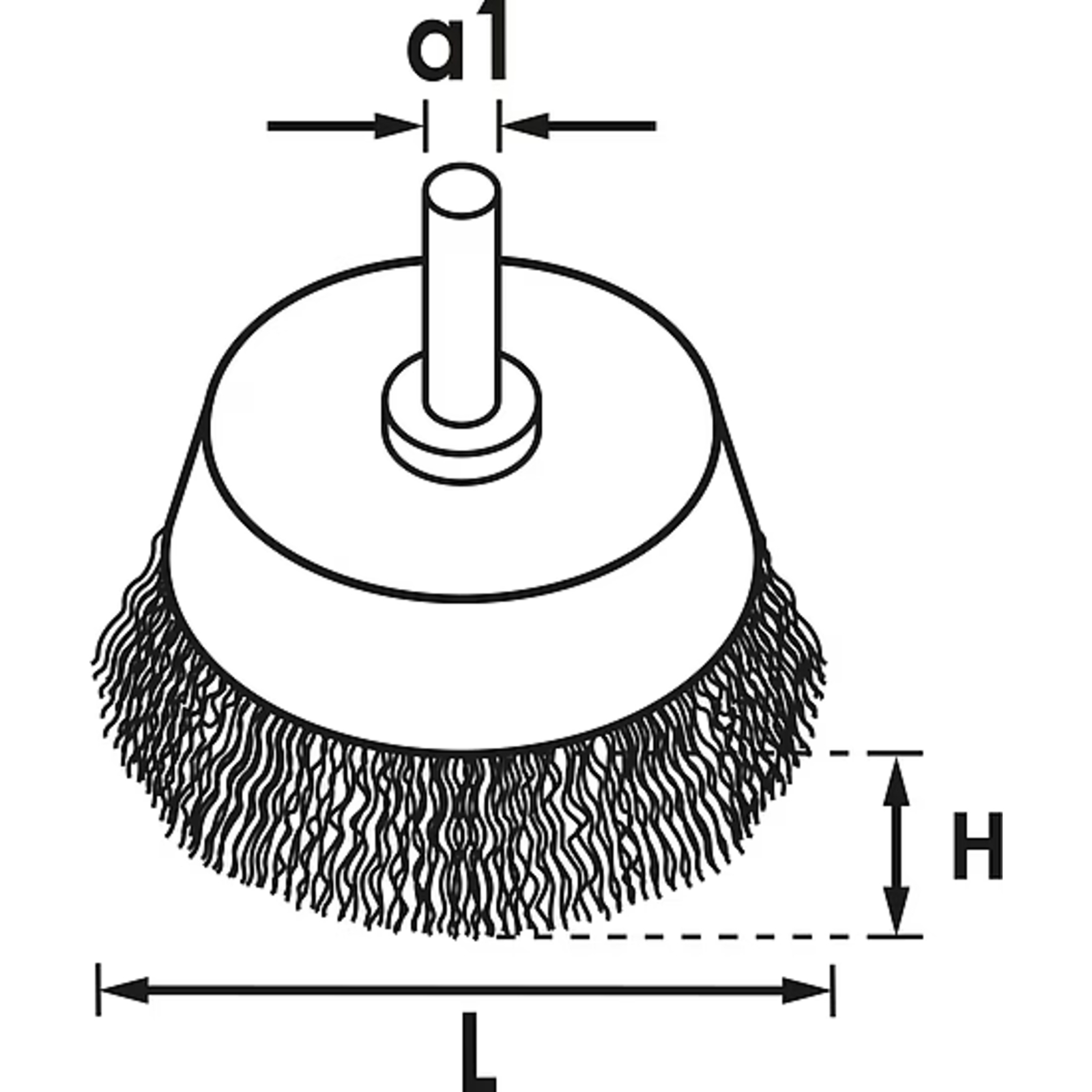Brosse boisseau 50 mm grossière  VIGOR - V6800-50