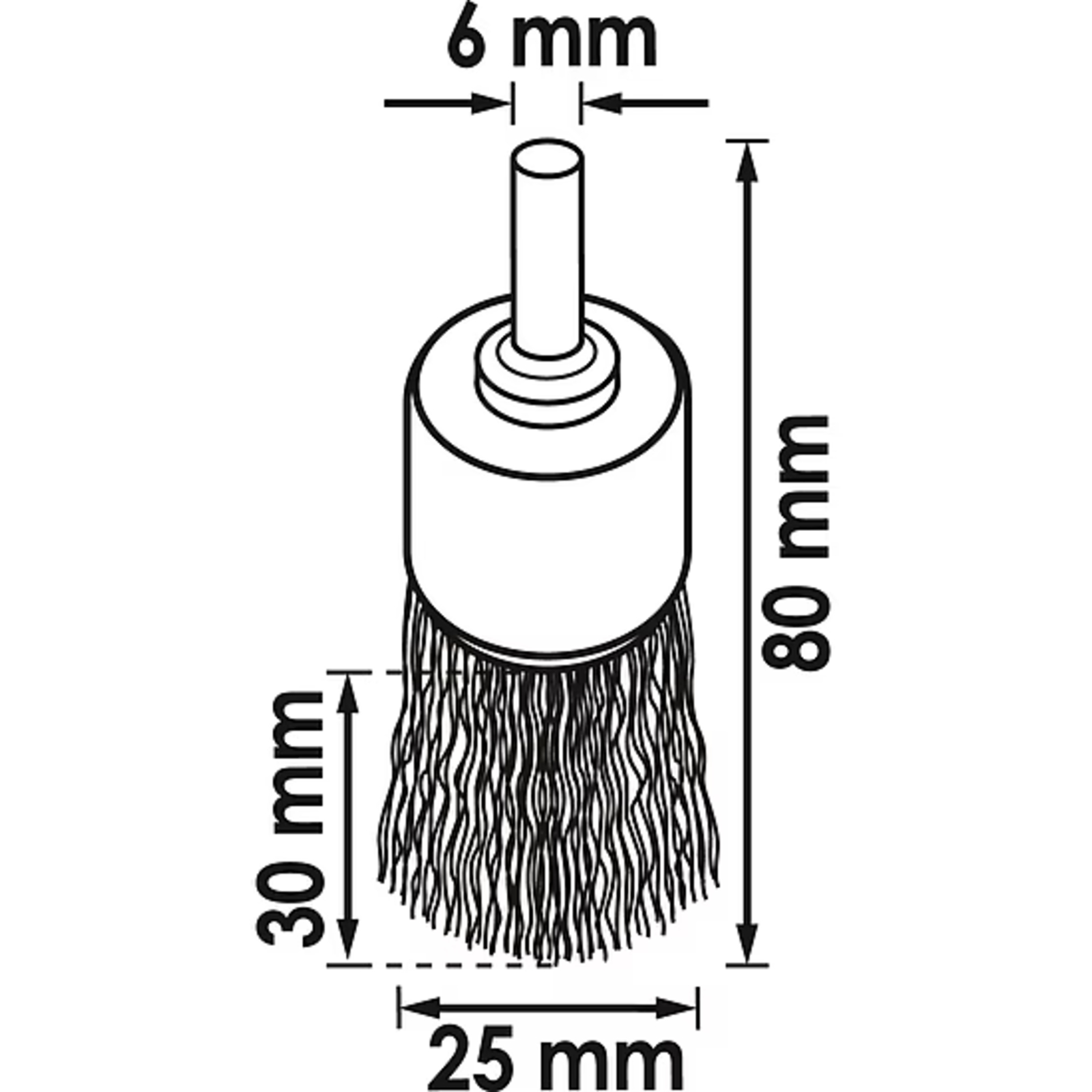 Brosse à tête de pinceau 25 mm  VIGOR - V6802
