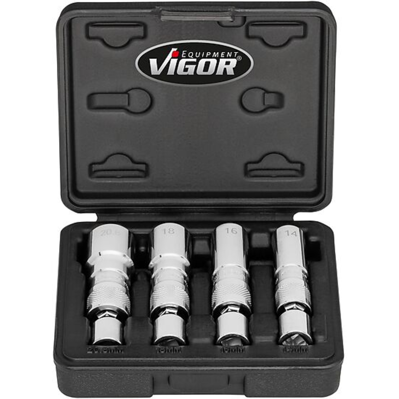 Jeu de clés à douilles pour bougies 12 pans extérieurs 3⁄8″  VIGOR - V7002/4