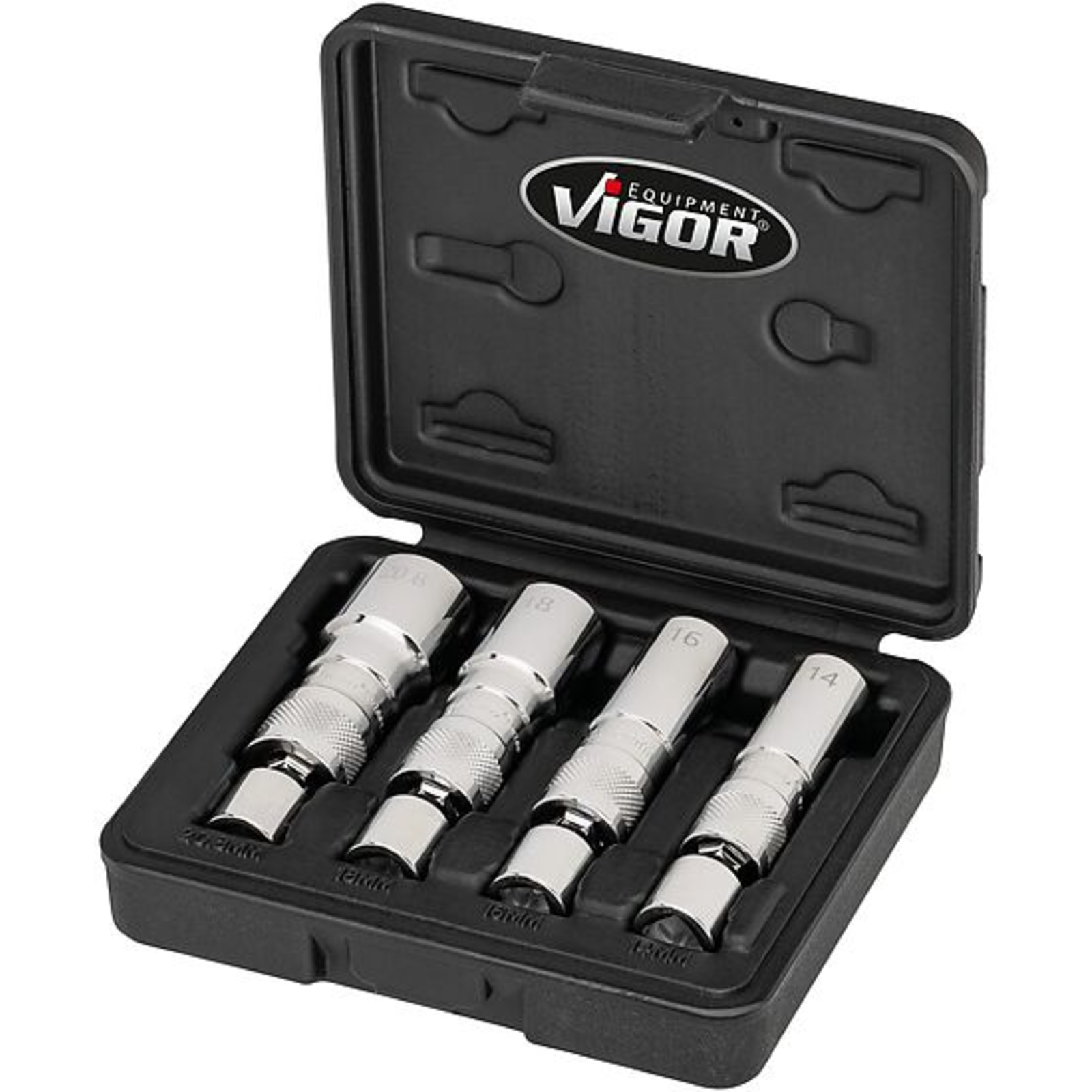 Jeu de clés à douilles pour bougies 12 pans extérieurs 3⁄8″  VIGOR - V7002/4