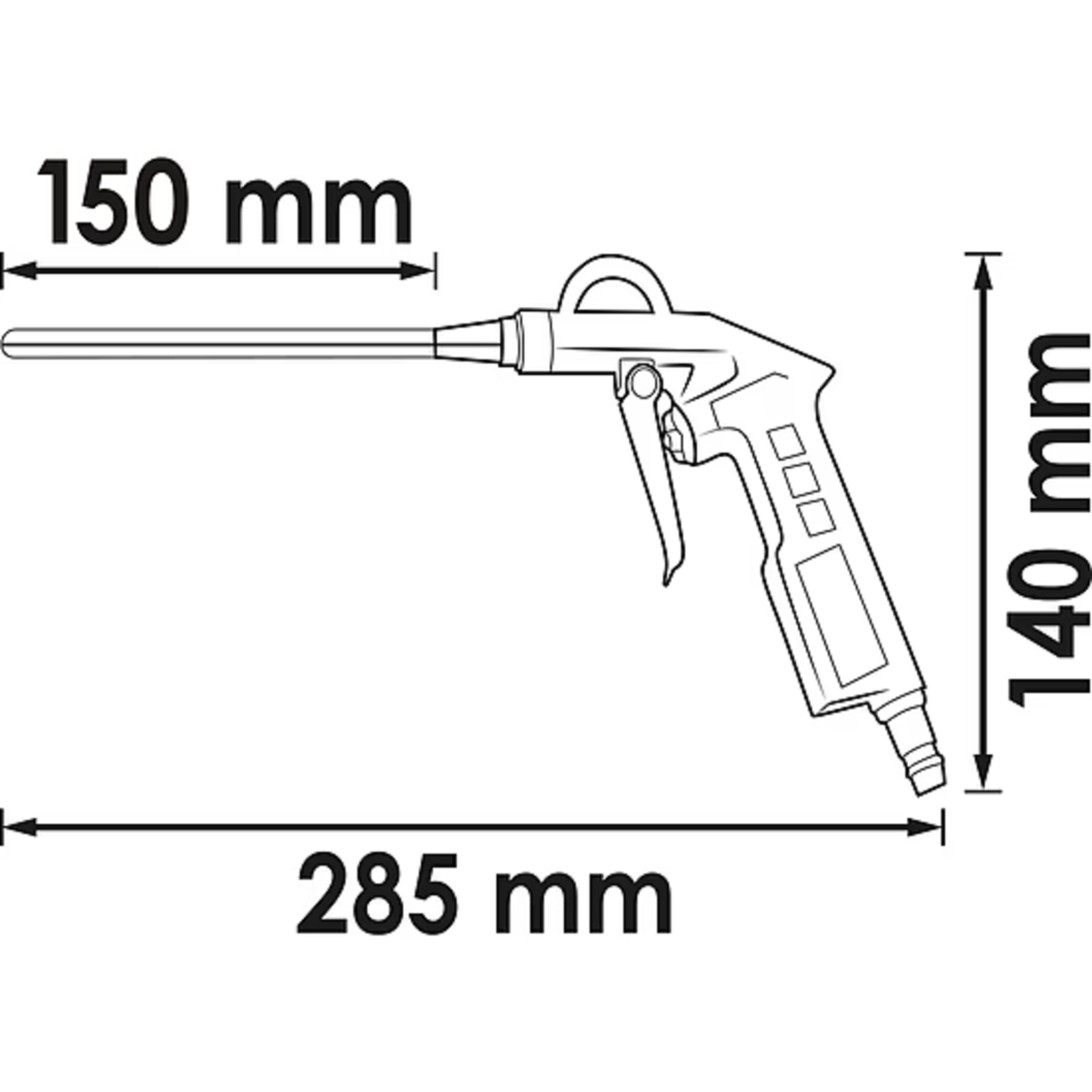 Pistolet de soufflage long  VIGOR - V7135-150