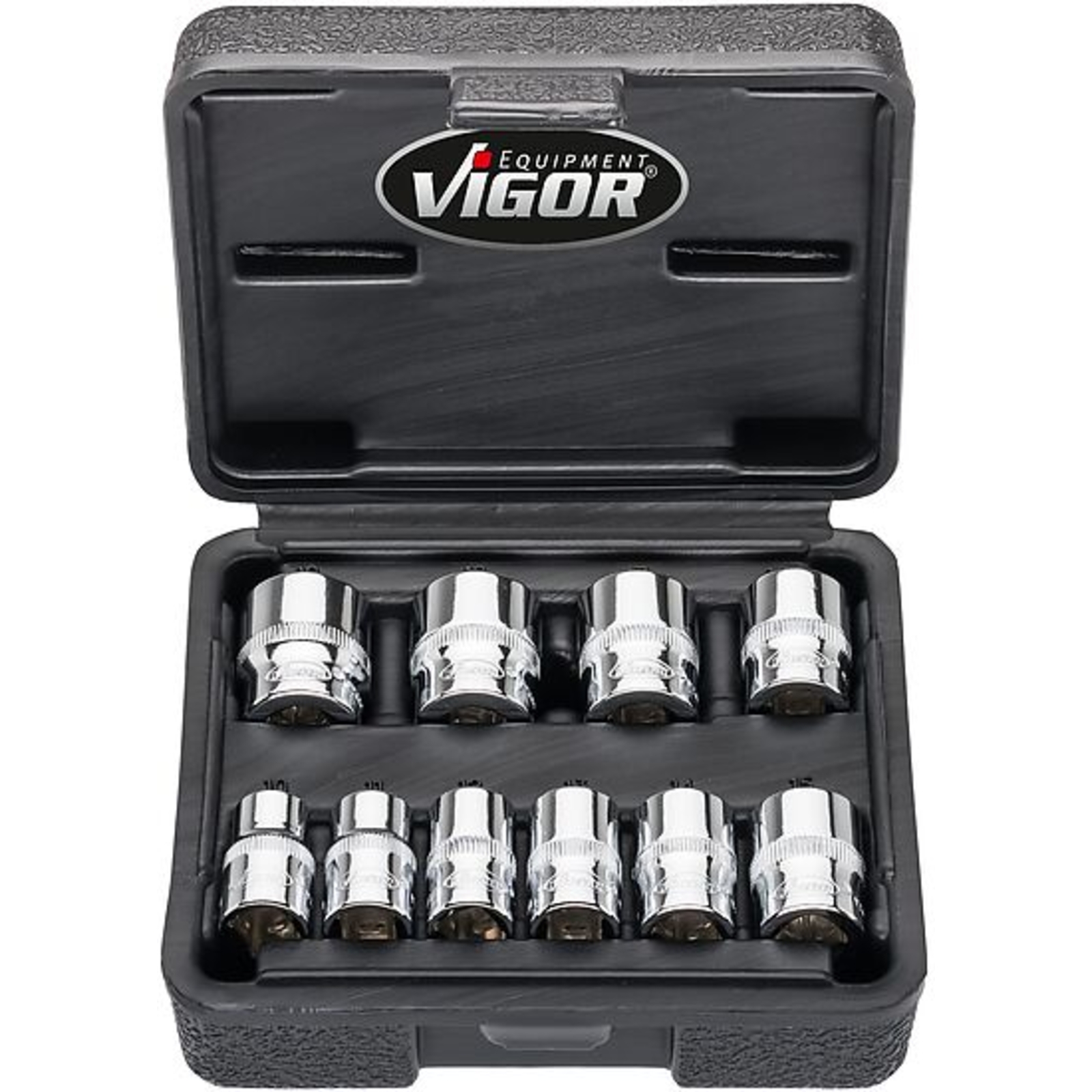 Jeu de clés à douilles 12 pans extérieurs V7538/10 3⁄8″  VIGOR - V7538-10